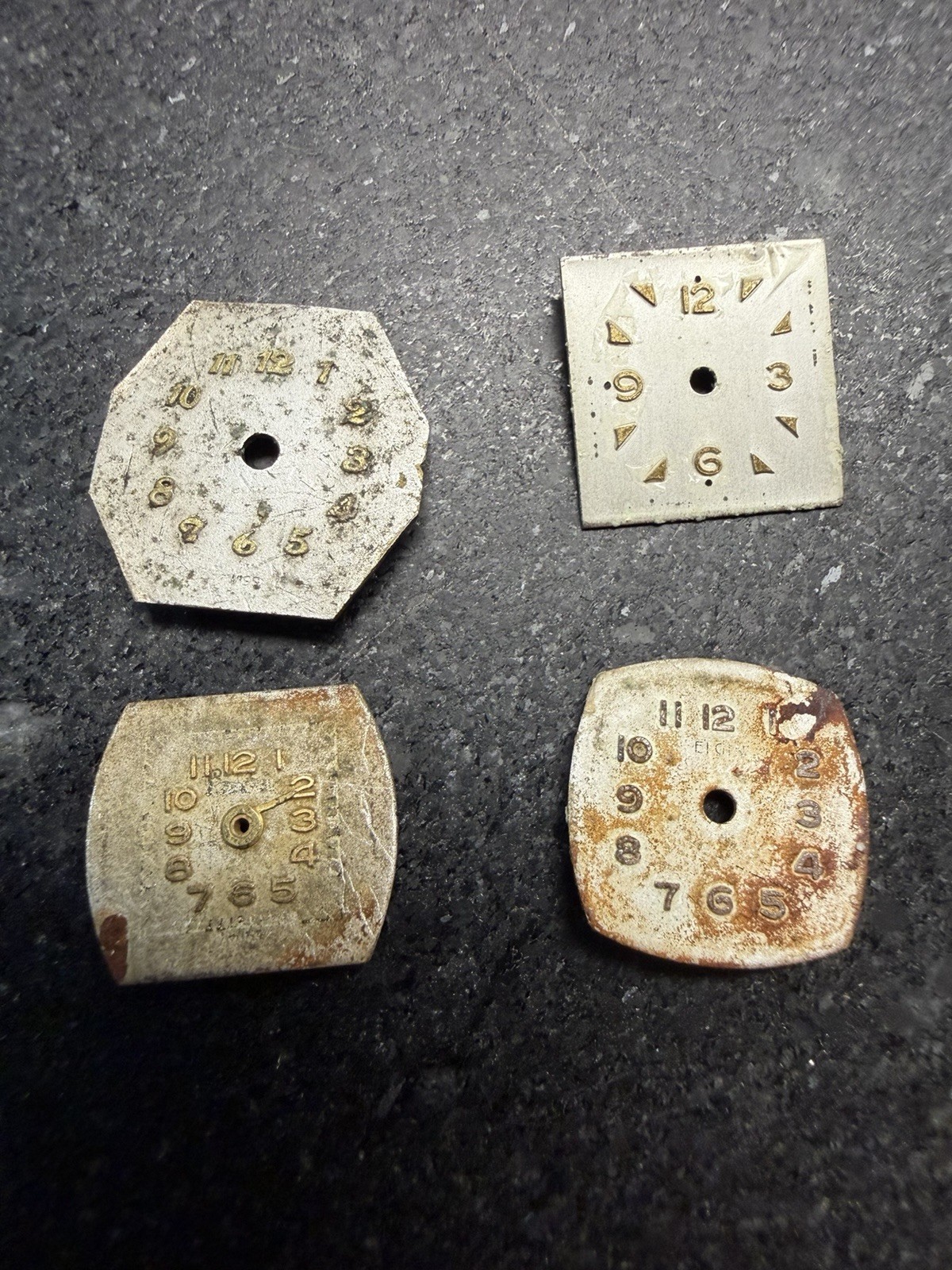 Watch Dial Lot 47 Pieces Bulova Elgin Waltham Gruen Art Deco Parts