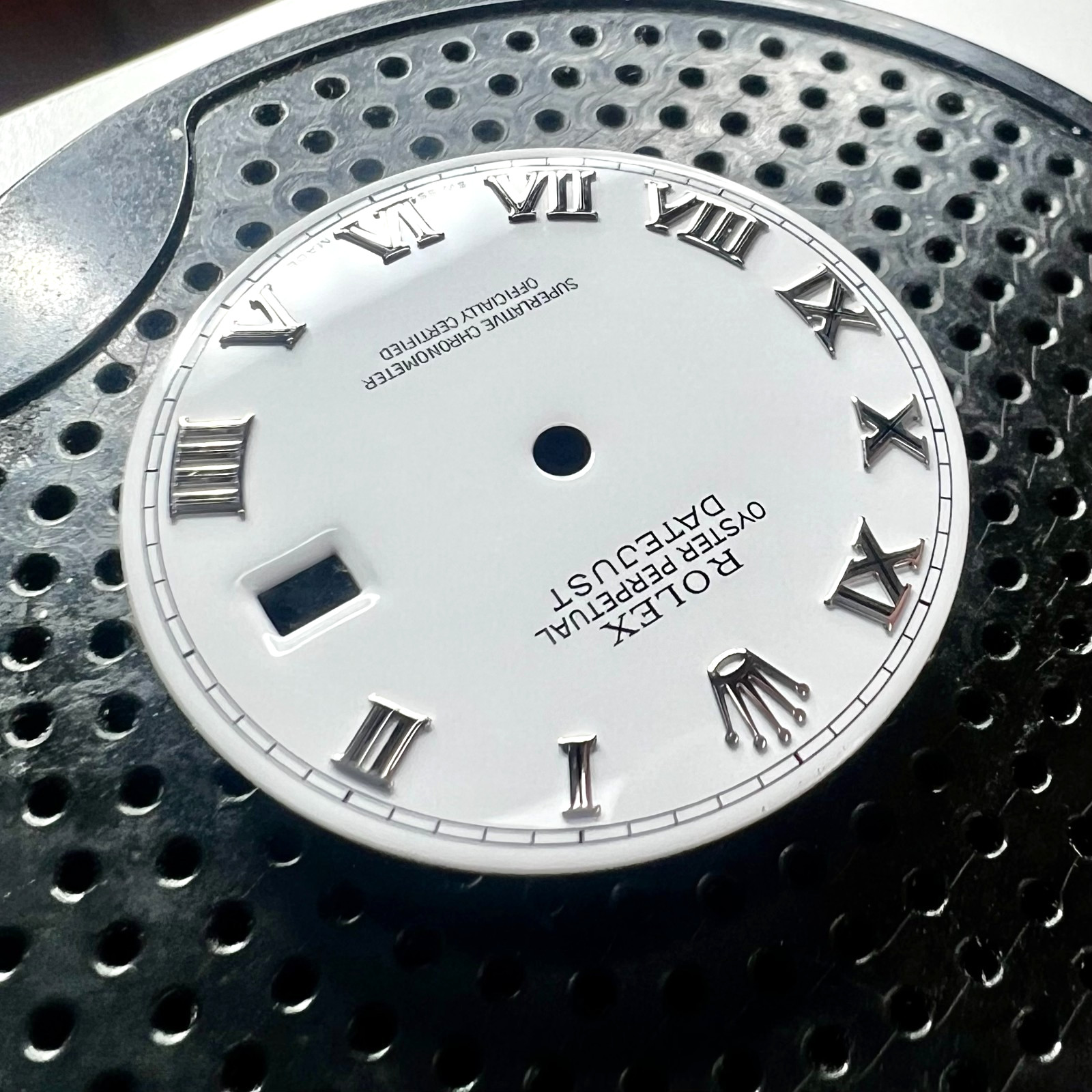 Genuine Rolex Datejust 36 White Enamel Dial with White Gold Roman Numbers