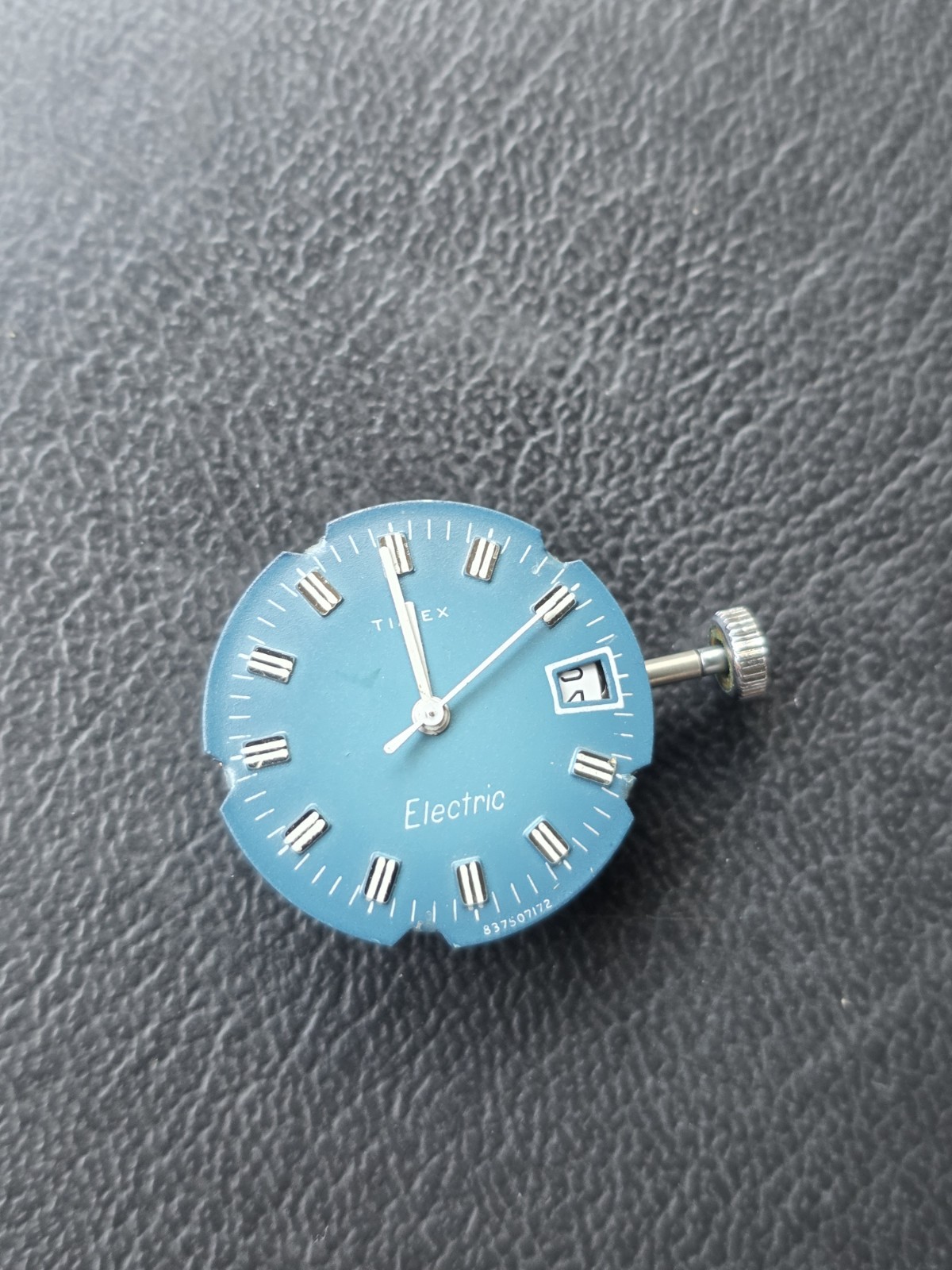 Timex M40 Electric Blue Dial Hands Movement Stem Crown Date Parts Repair