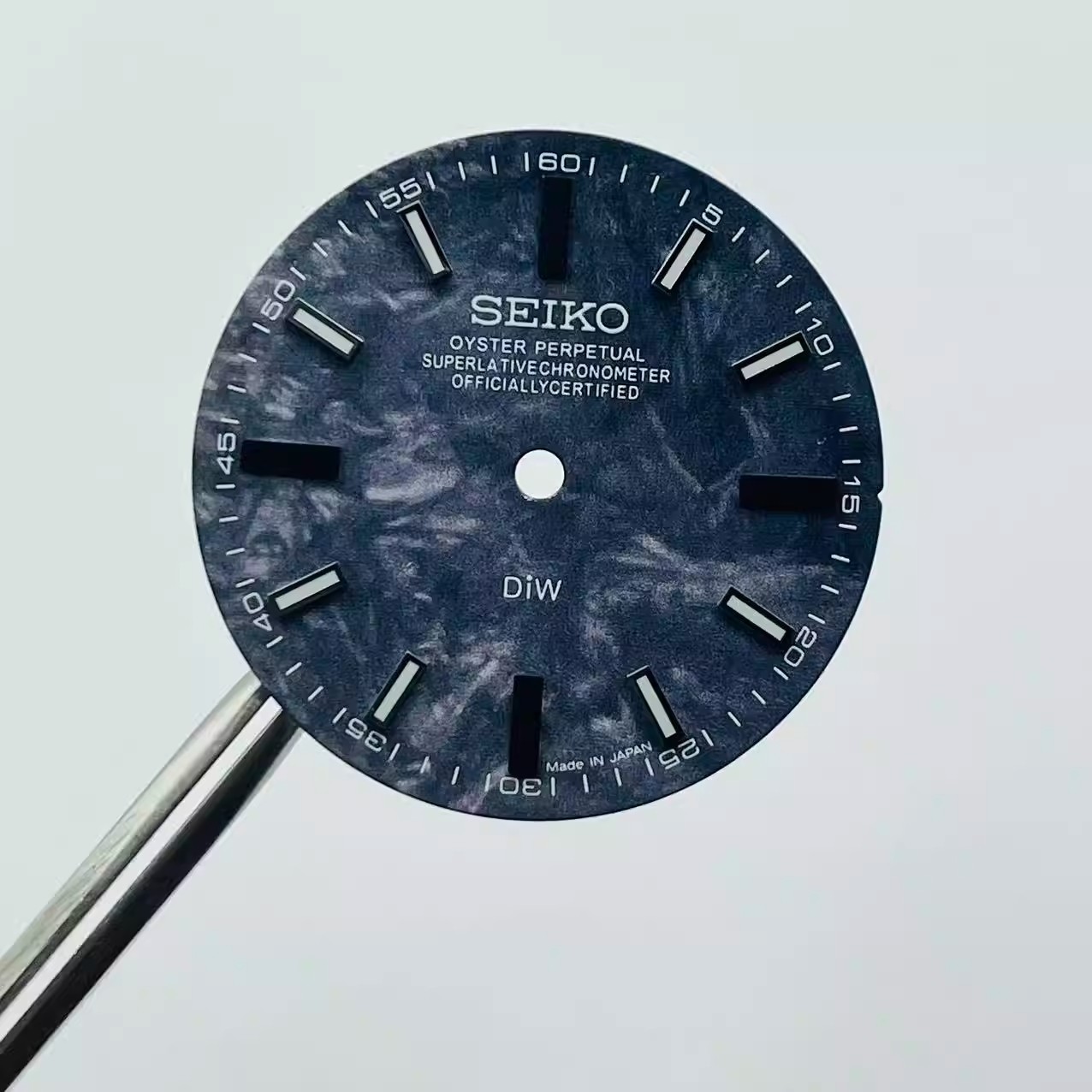 For Seiko 28.5mm Watch Dial Luminous Fit NH35 NH36 Movement Carbon Black Lod Mod