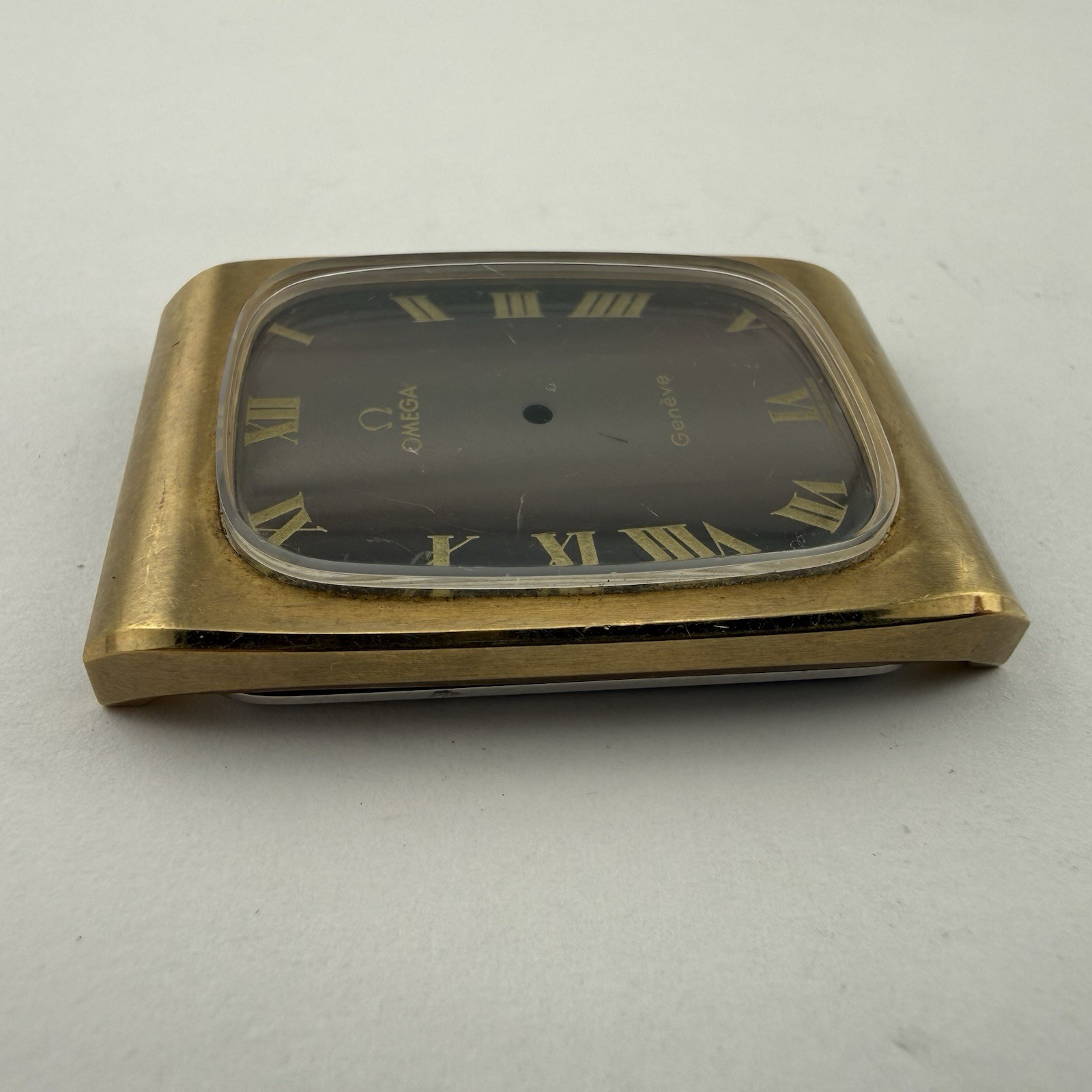 Omega 111.0116 Tank style Gold Plated 30x42mm Watch Case & Dial For Cal.625