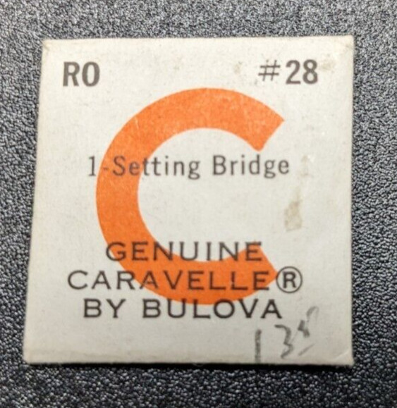 NOS Genuine Caravelle Bulova Cal. RO – SETTING BRIDGE #28 Vintage Watch Part