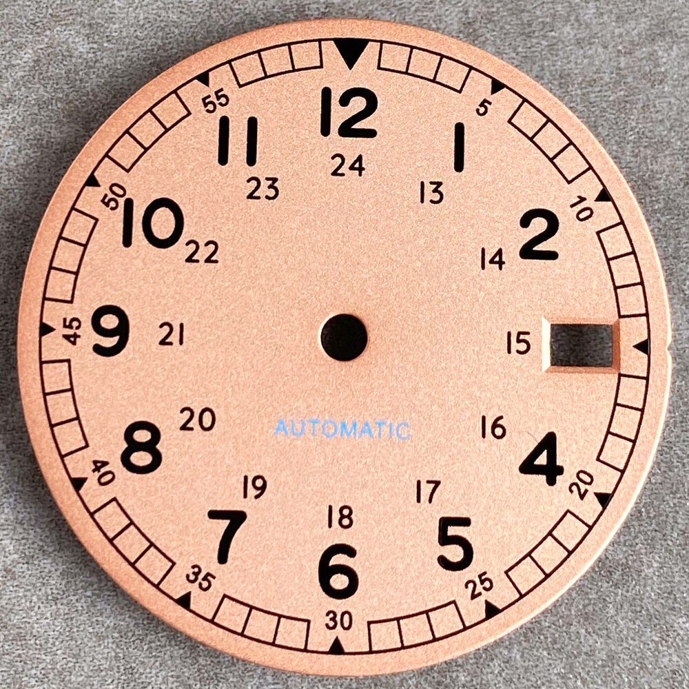 29mm Pilot Style Watch Dial Face and Hands Fit for NH35 NH36 Automatic Movement