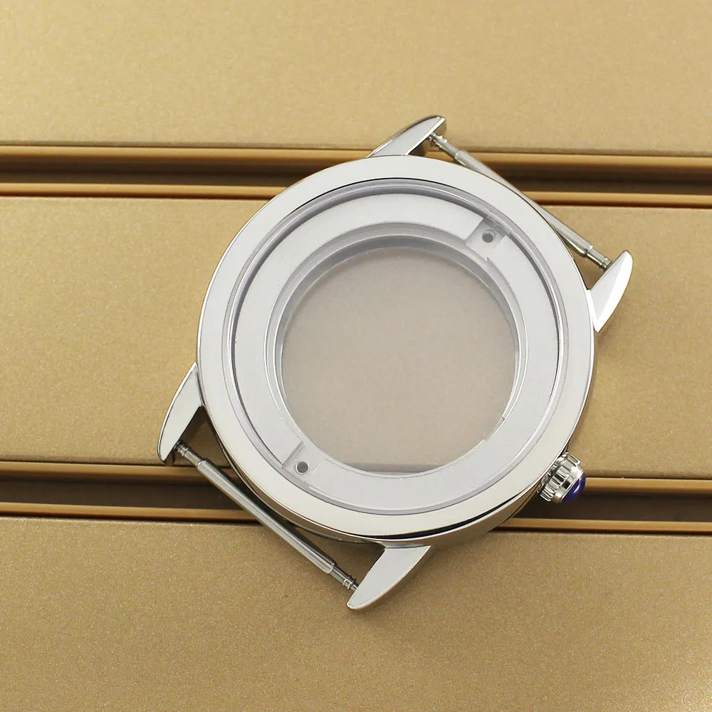 42mm 316L Stainless Steel Polished Watch Case For Eta 2824 PT5000 Movement 10ATM