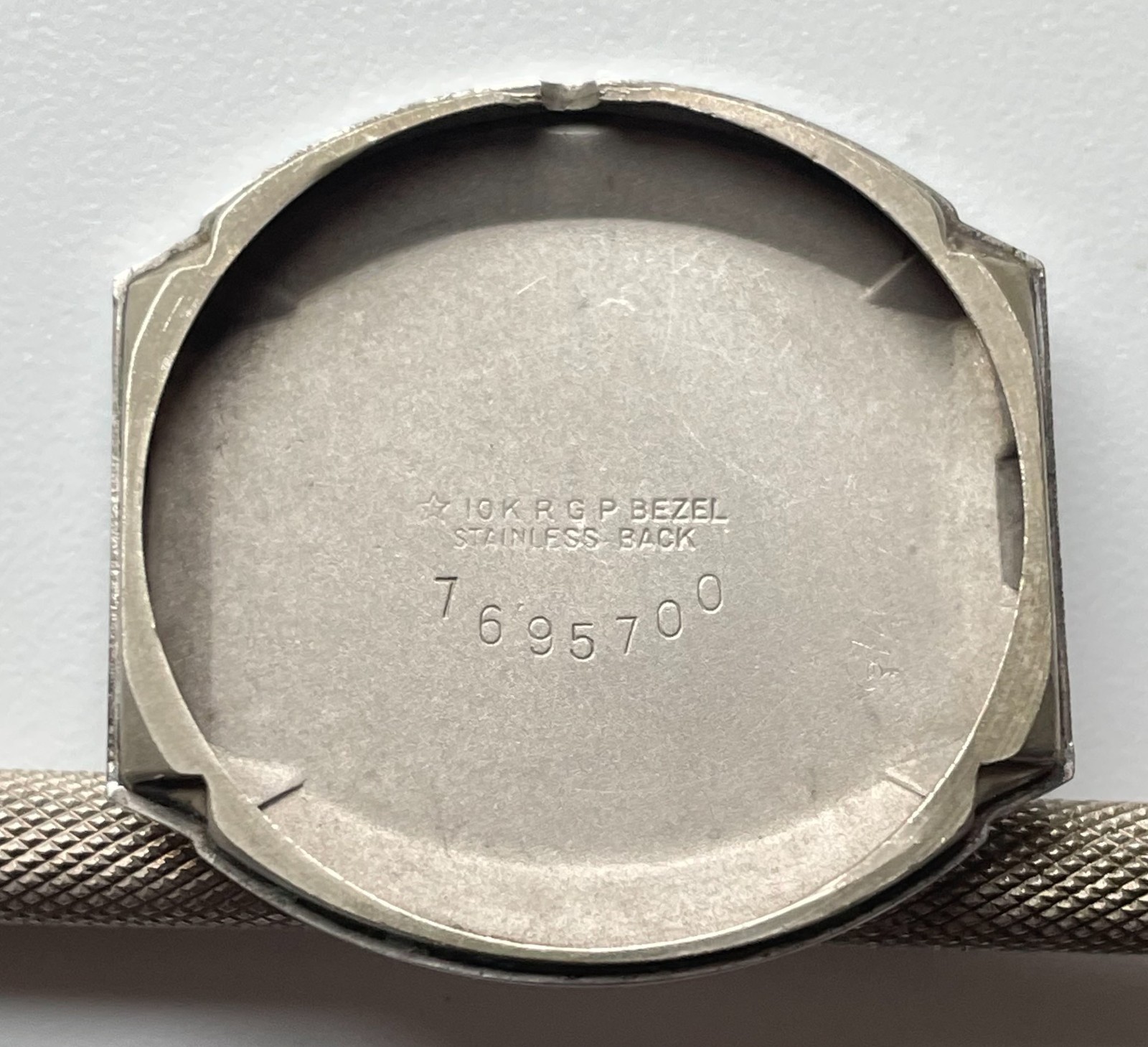 Vintage Star Watch Case Co 10k Rgp Bezel Stainless Back 7695700 Parts Repair