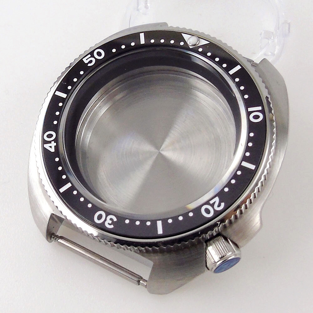 44mm Sapphire Glass Automatic Turtle Watch Case Fit NH35 NH36 4.1 o’clock crown