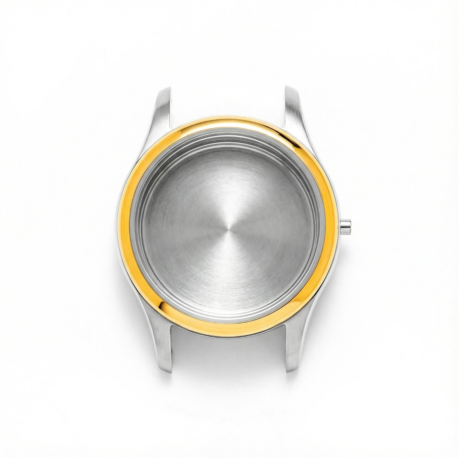 28mm glass Silver & Gold Watch Case back cover waterproof ring fit ETA 585