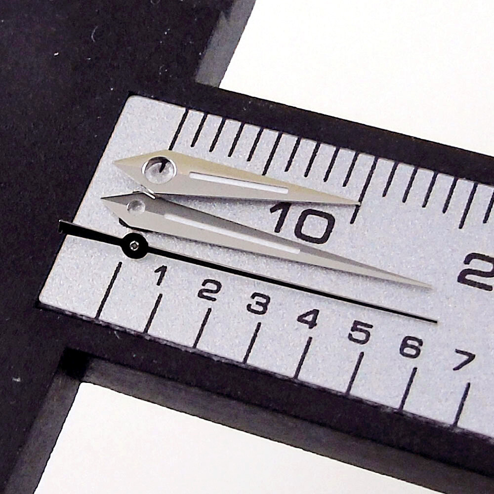 Silver Edge Pointer Watch Hands Fit NH35A NH36A ETA 2836 2824 PT5000 Luminous