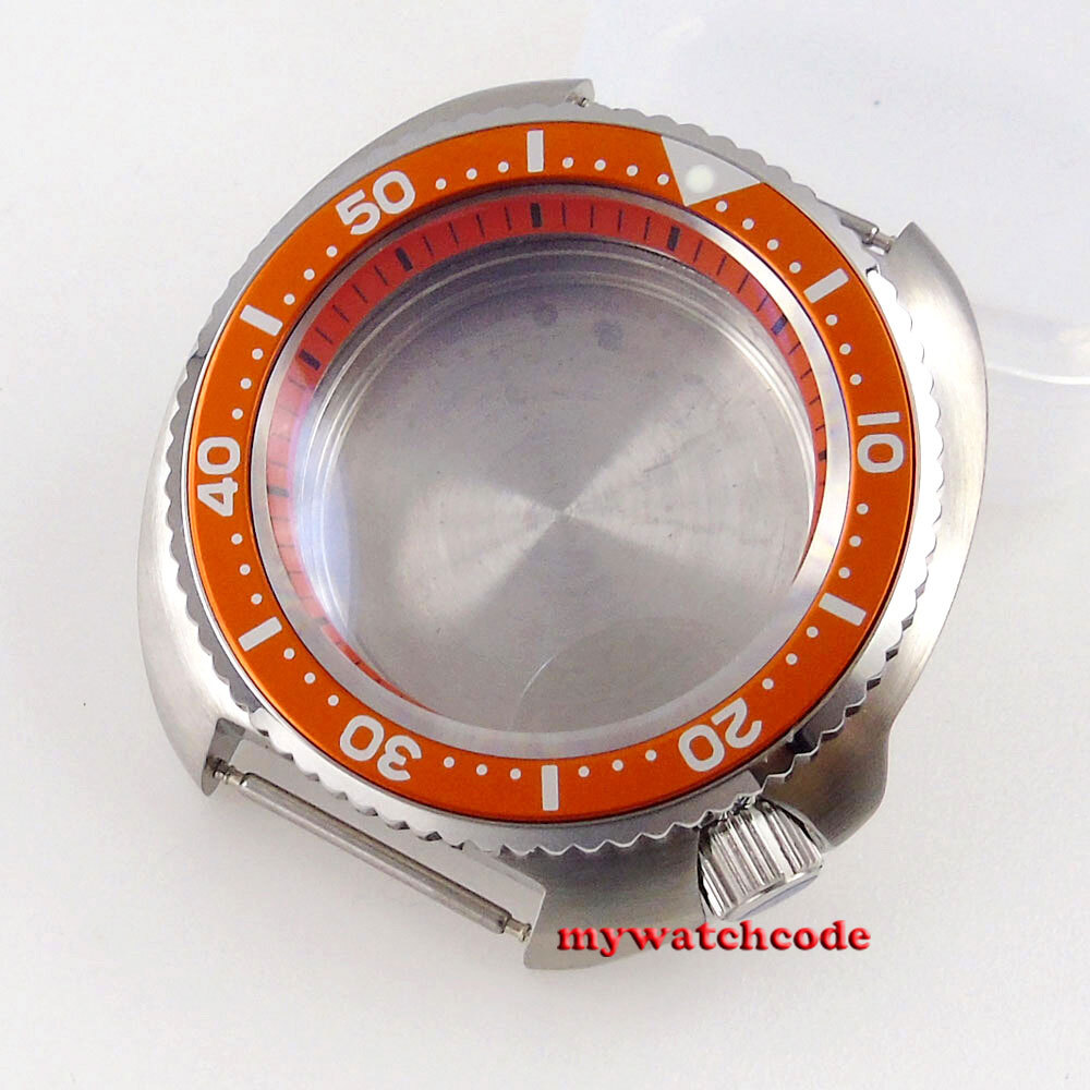 43mm Sapphire glass automatic Turtle Watch Case Fit NH35 NH36 Movement
