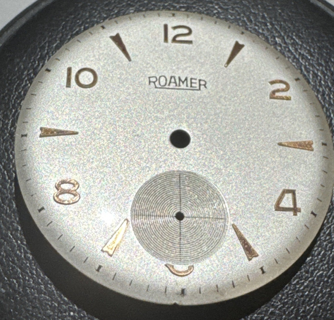Roamer Original Dial D.31.7Mm Seconds H6 Ivory Index Rose Gold Vintage