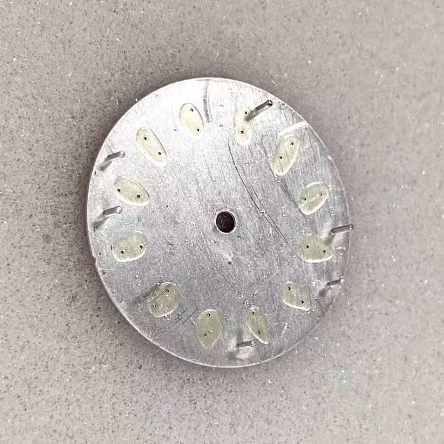 Blue Dial Replacement 28.5MM Green Luminous Watch Dial for NH35 Watch Movement
