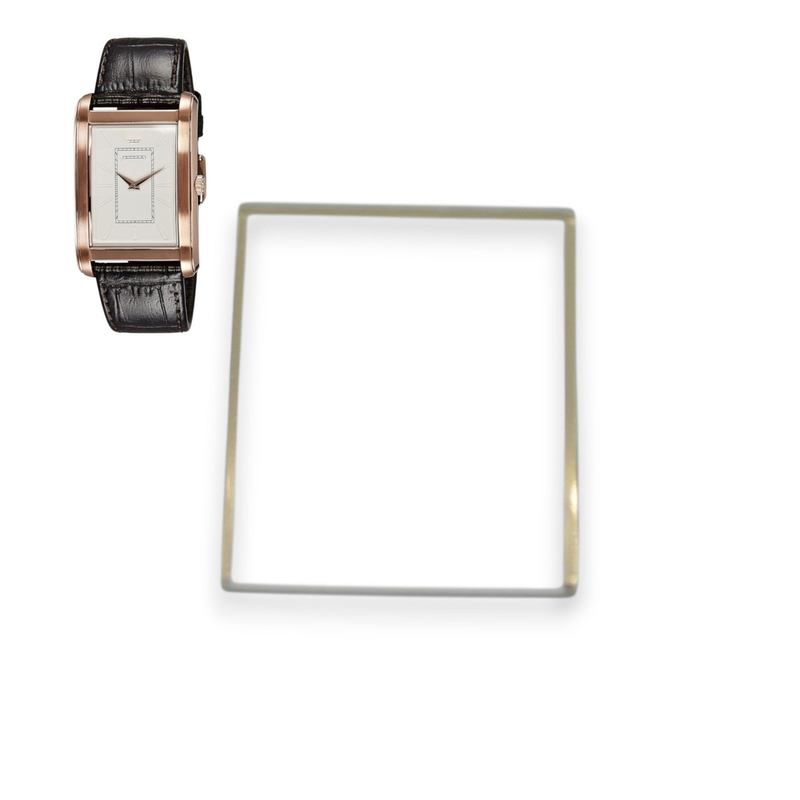AR1901 Gold Frame Watch Crystal For Emporio Armani