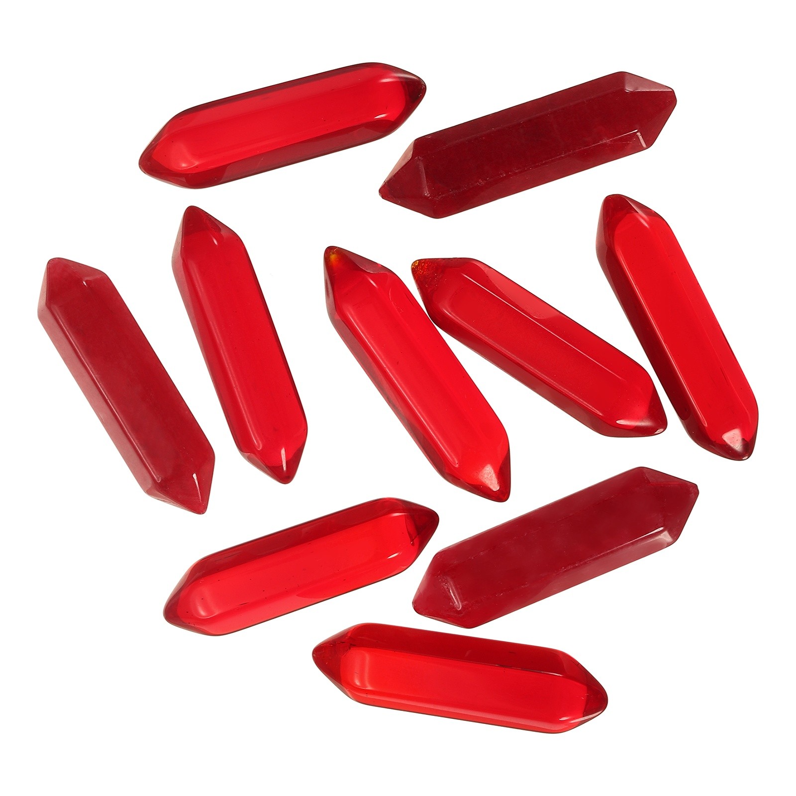 10 Pack Red Quartz Crystals, Polished Crystals Bulk