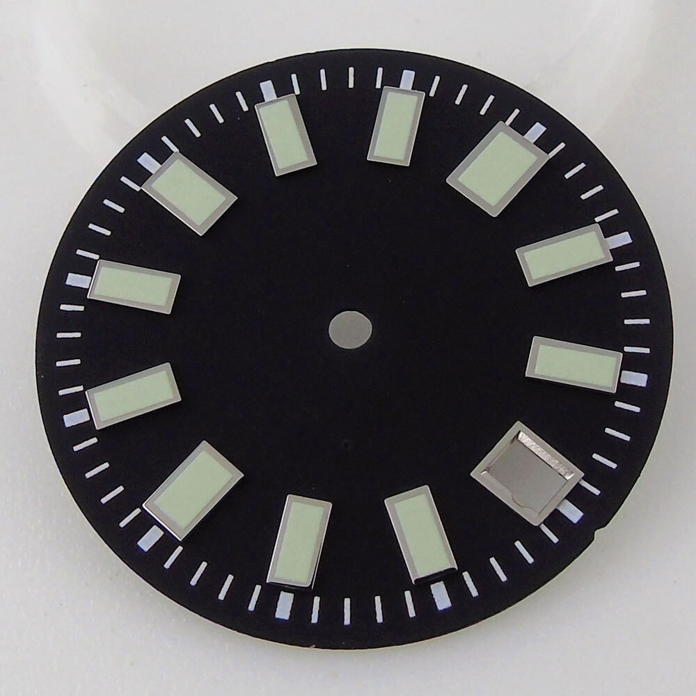 29mm Sunburst Watch Dial Fit for NH35 NH36 ETA2824 PT5000 ST2130 Green Lume