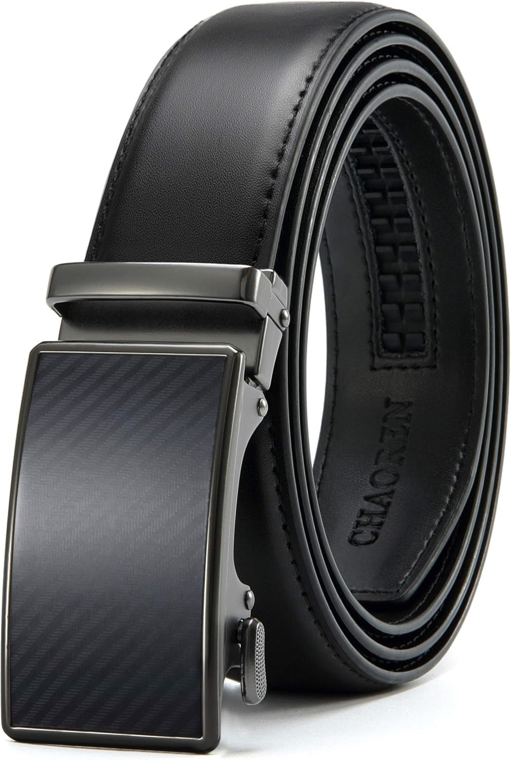40mm Ratchet Belt Buckle Only for 1 3/8 Slide Belt Strap, Automatic Click Buckle