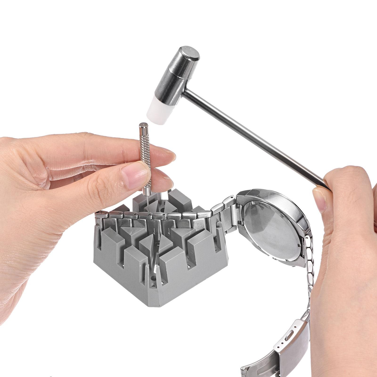 Hammer Punch Pins 0.8mm with Grey Watch Strap
