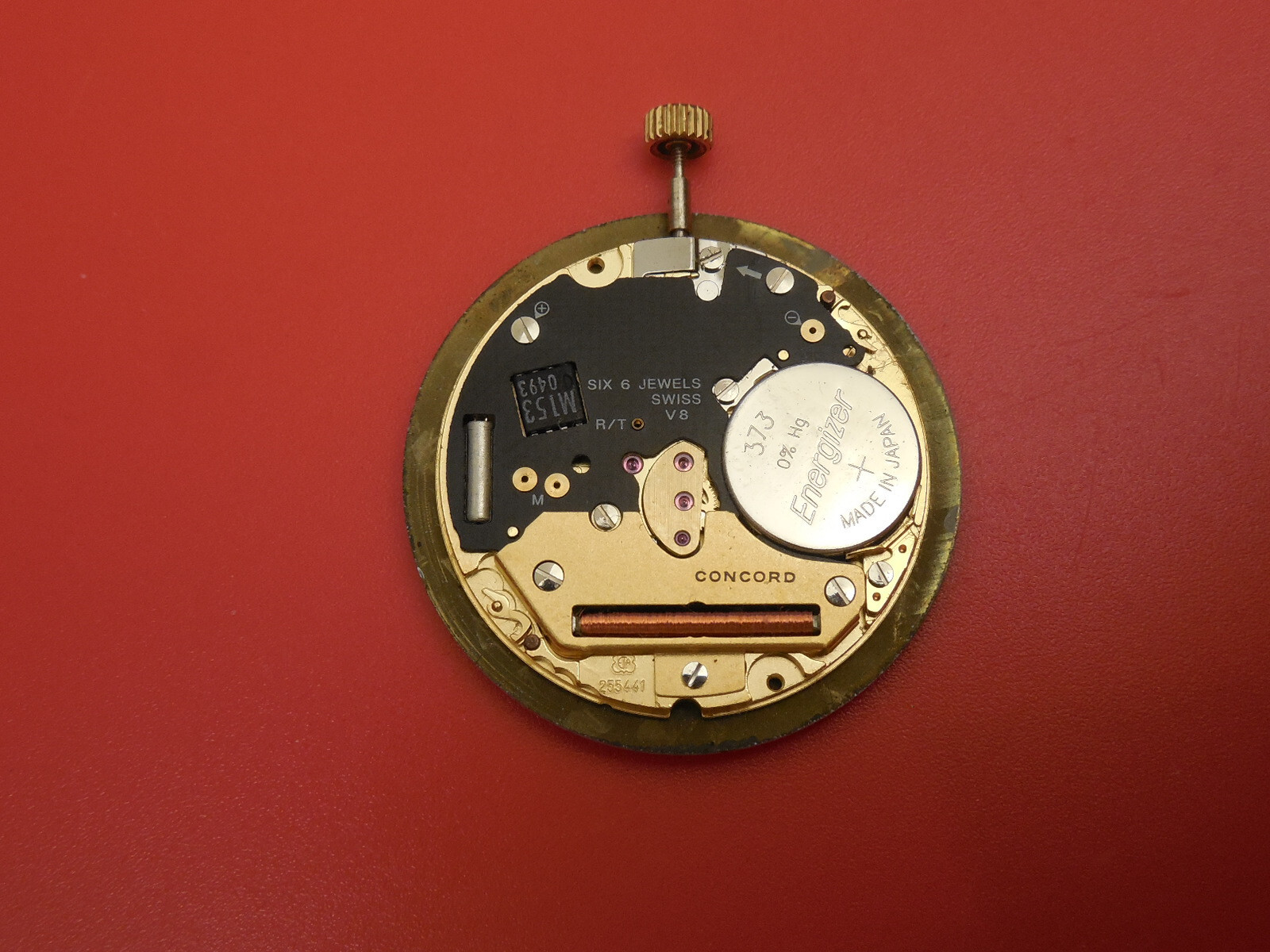 GENUINE CONCORD 6 JEWEL QUARTZ MOVEMENT & NO DATE DIAL & HAND