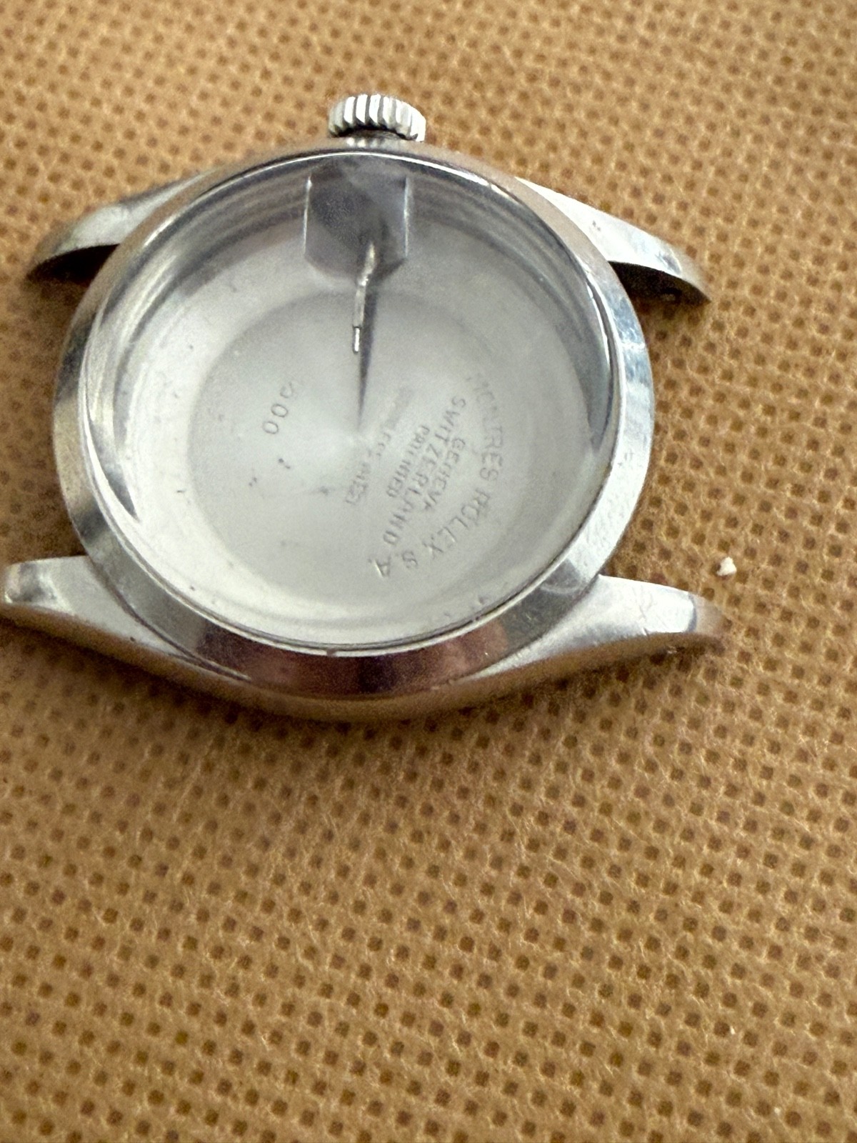 100% Original rolex 1500 steel case with glass and bezel used condition 34mm