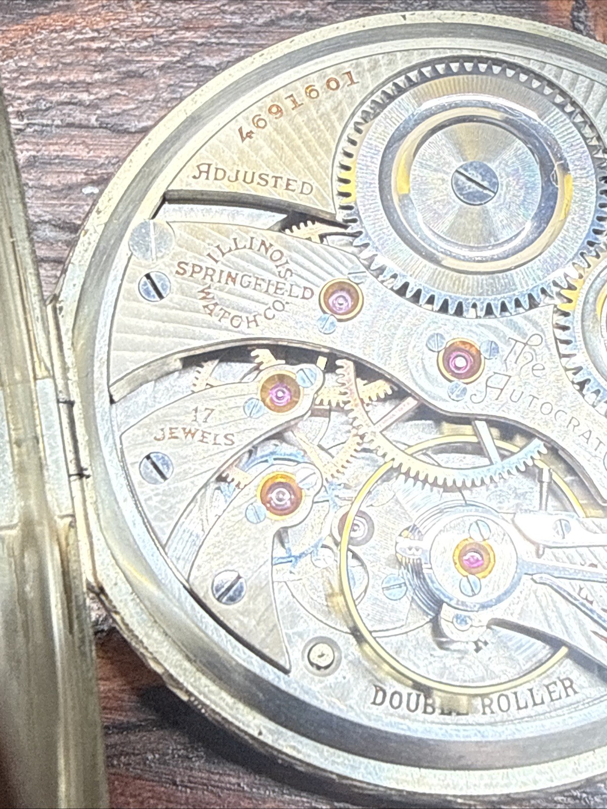 1925 Illinois Model 3 Grade Autocrat 17J 12s Pocket Watch Movement – Running