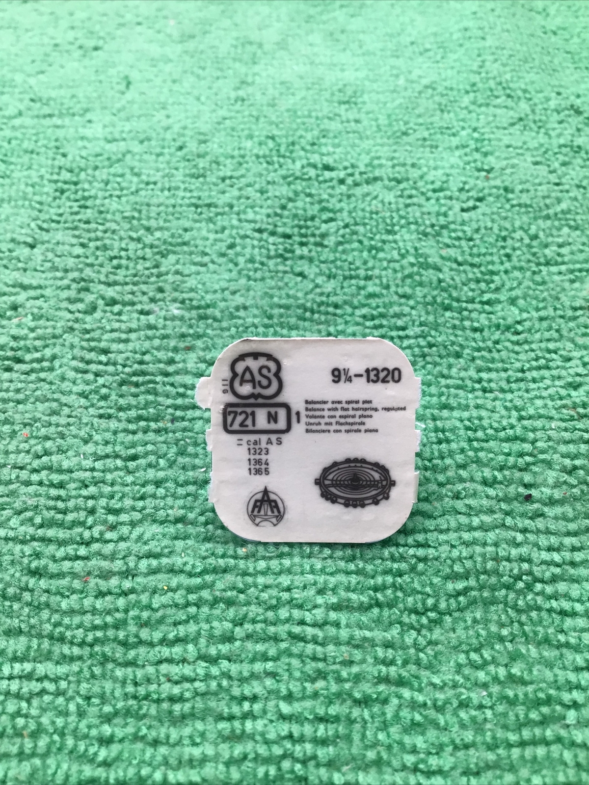 AS 1320 721/641 Balance Wheel Complete Watch Part