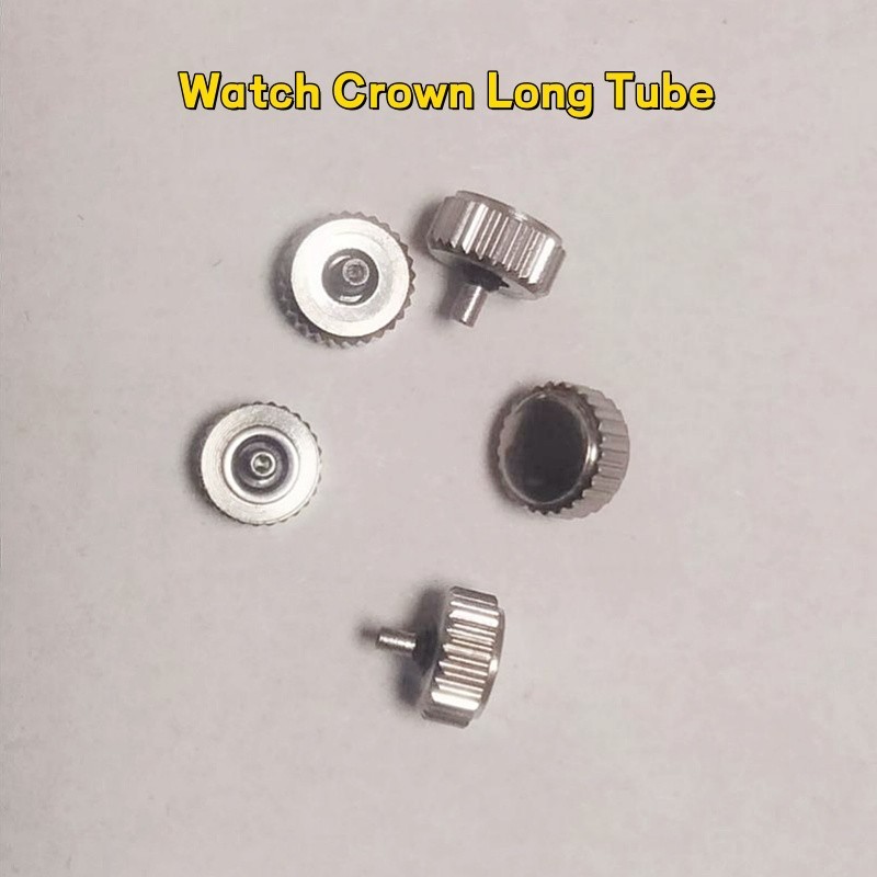 2PCS Long Tube Watch Crown 3.5/4.0/4.5/5.0/5.5/6.0/6.5/7.0mm for Watch Repair