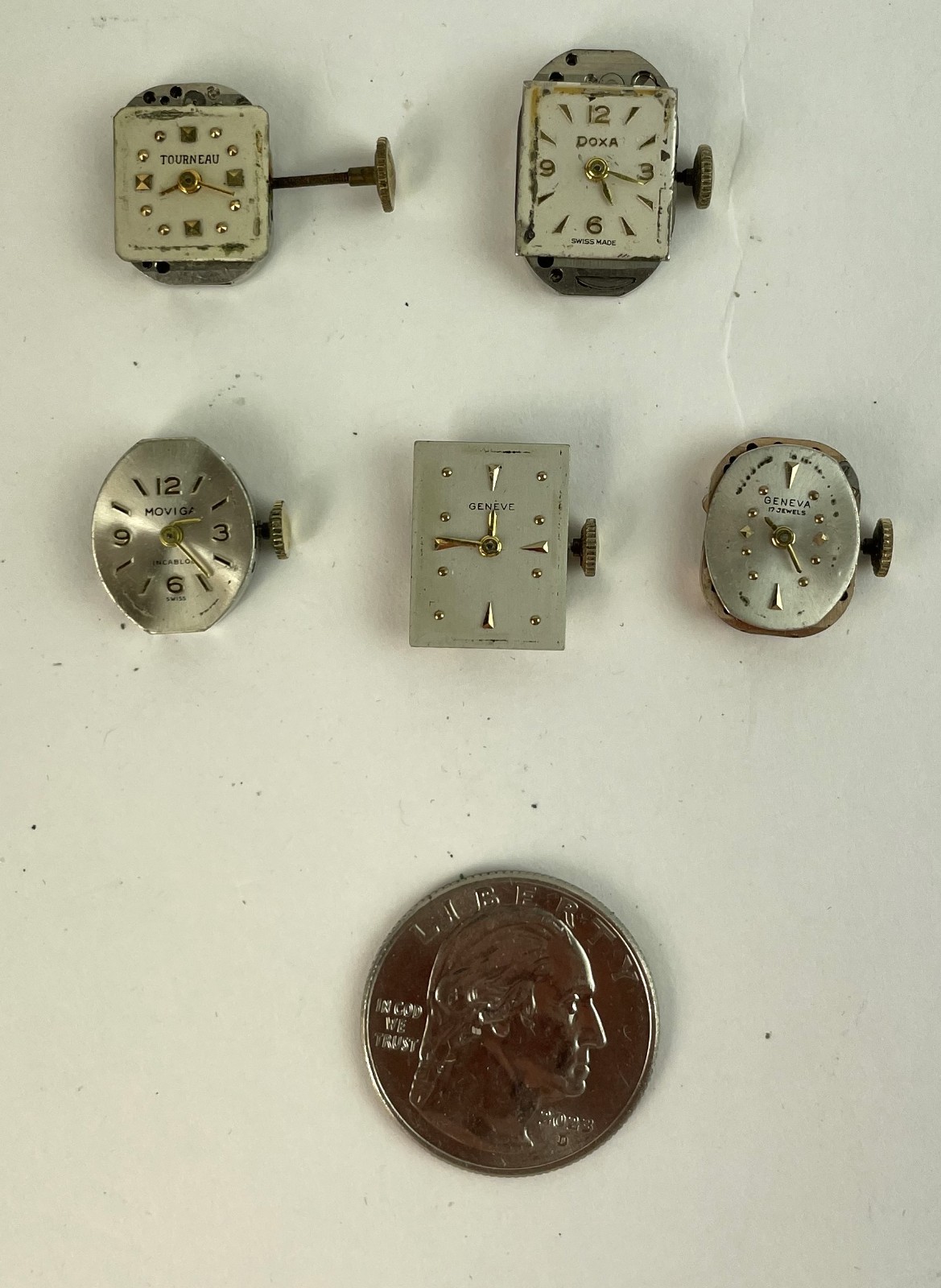 VTG 40’s 50’s Ladies Watch Wind LOT OF 5 – one seems to run, selling parts