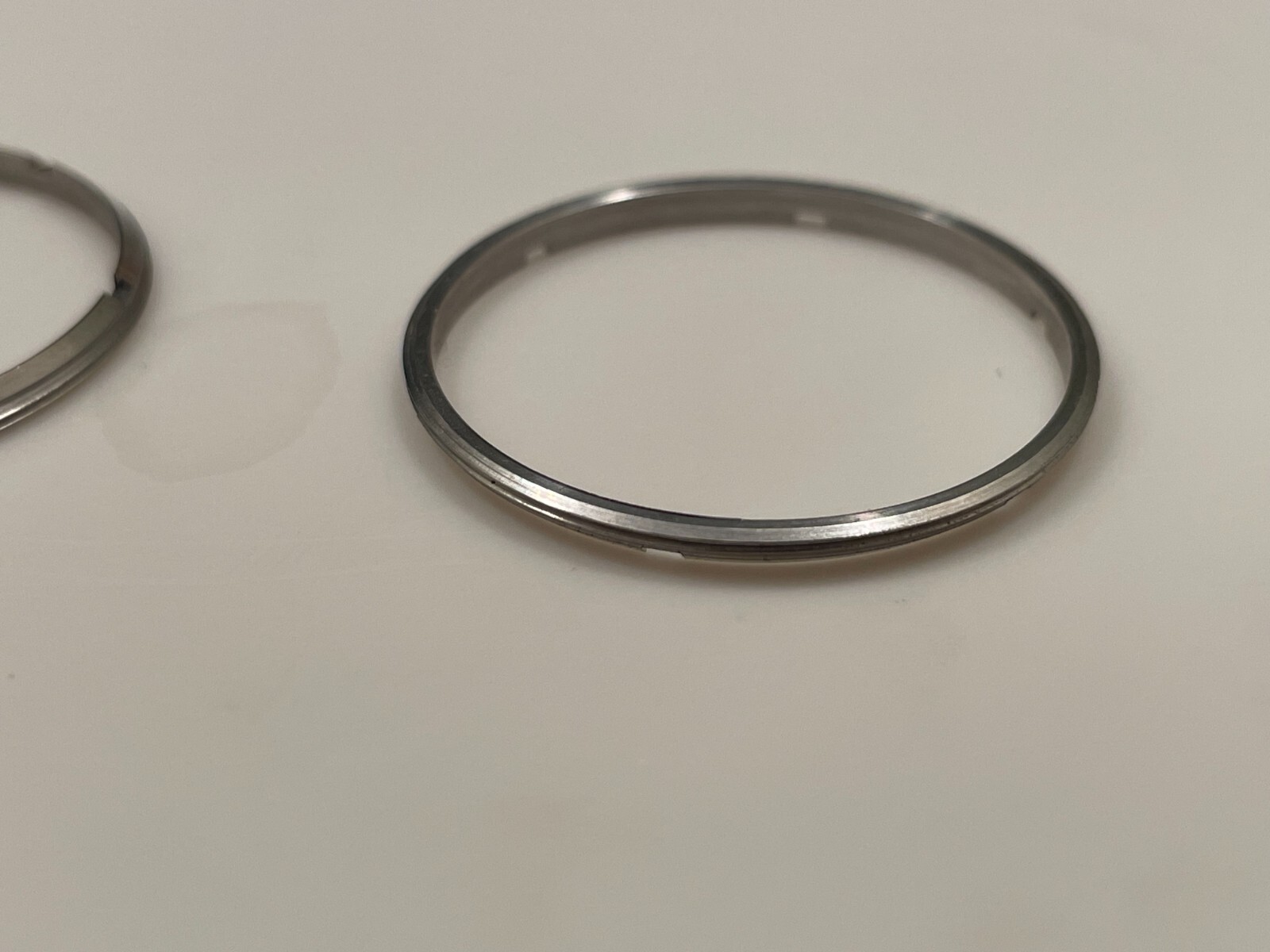 Bulova Accutron TWO Case Back Rings for watch, 214 CAL 2182 for parts stainless