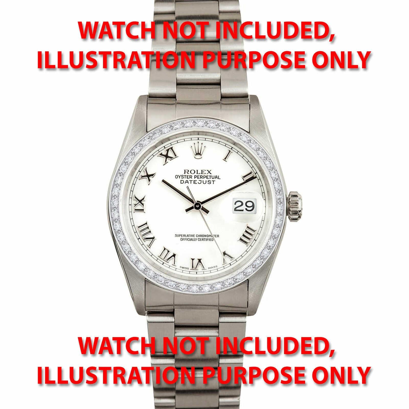 1CT BEAD SET NATURAL DIAMOND BEZEL 18KW FOR ROLEX DATEJUST, DAY DATE PRES 36MM