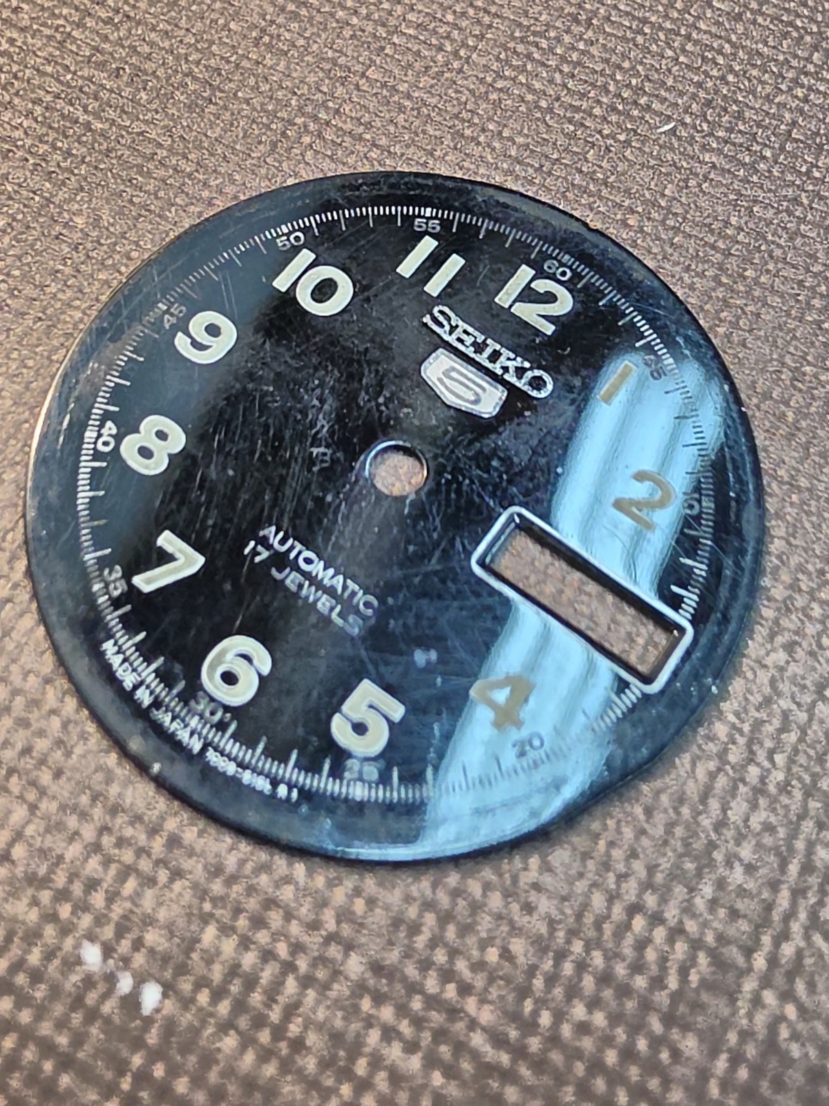 Running Seiko 7009 Mvmt W/Dial, Hands, Case, And Seiko Signed Crystal For Parts