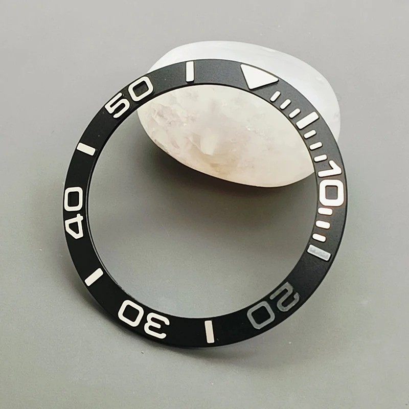 38mm Watch Case Ring Inclined Aluminum Bezel Insert For NH35 NH36 Movement