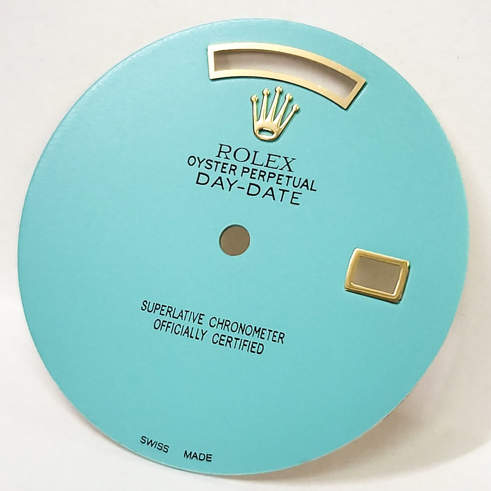 Rolex DAY-DATE 36 Custom Turquoise Blue Color Plain dial for ref. 1803 18038
