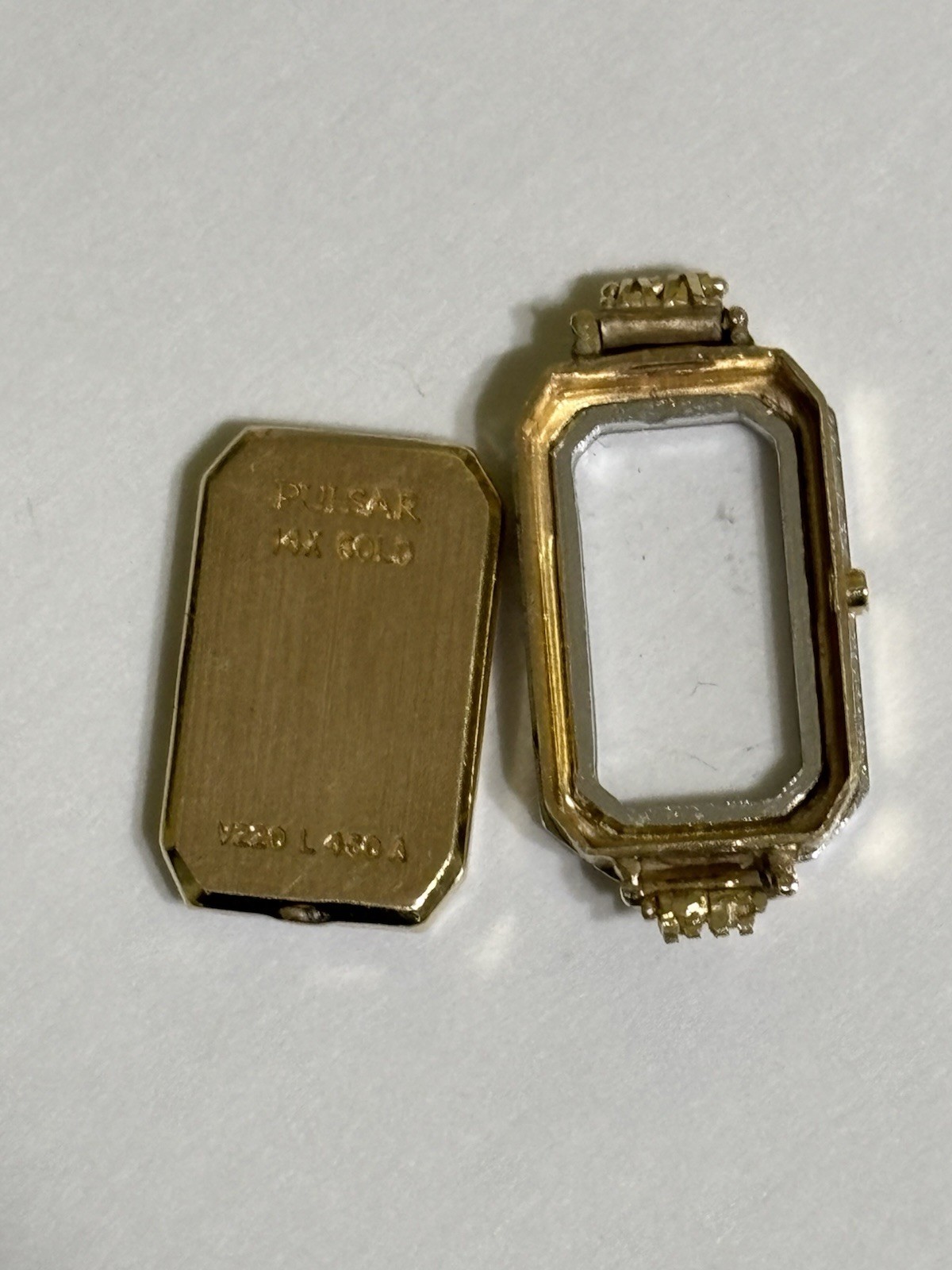14k Solid Gold Watch Case Lot Of 2 Front And Back 8.0g