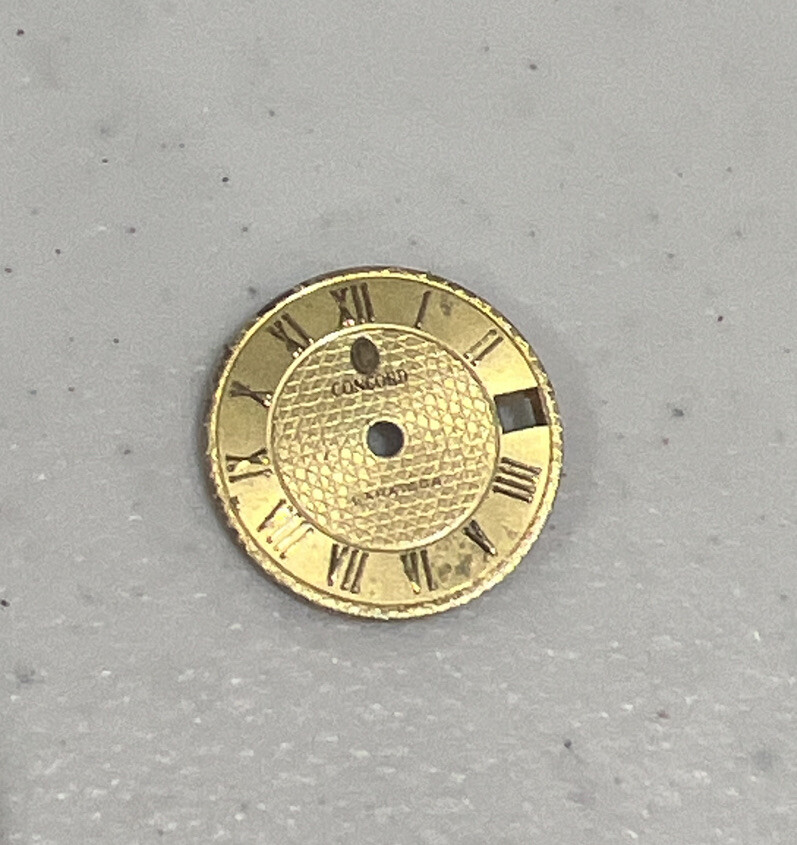 Concord Saratoga Watch Dial 17.5mm Authentic Original Gold Color