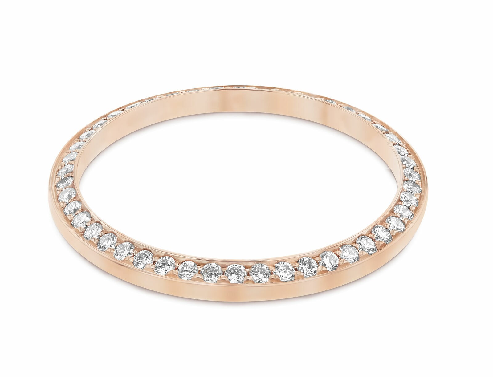 1CT BEAD SET NATURAL DIAMOND BEZEL FOR ROLEX 31MM DATEJUST, PRESIDENT ROSE GOLD