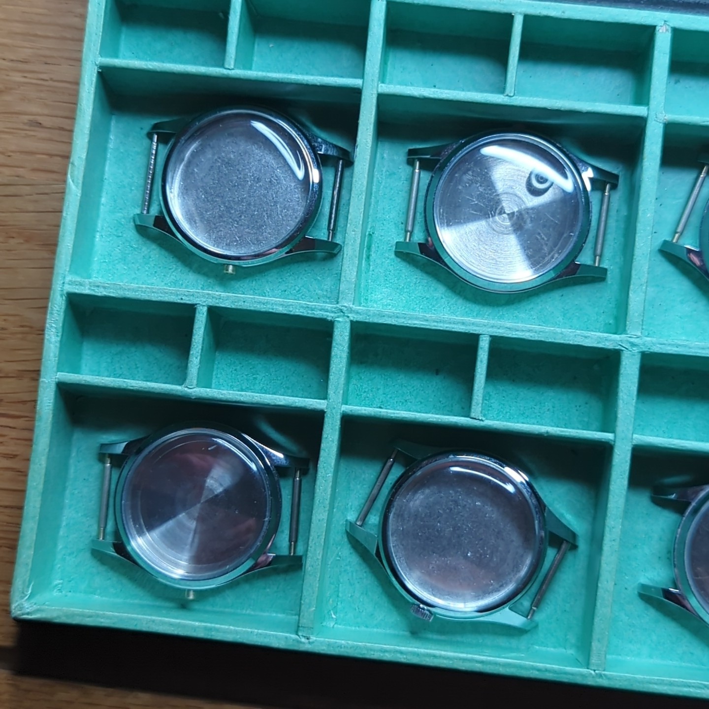 10 x 1960s NOS Swiss Made Mens Watch Cases, Mixed inc Waterproof