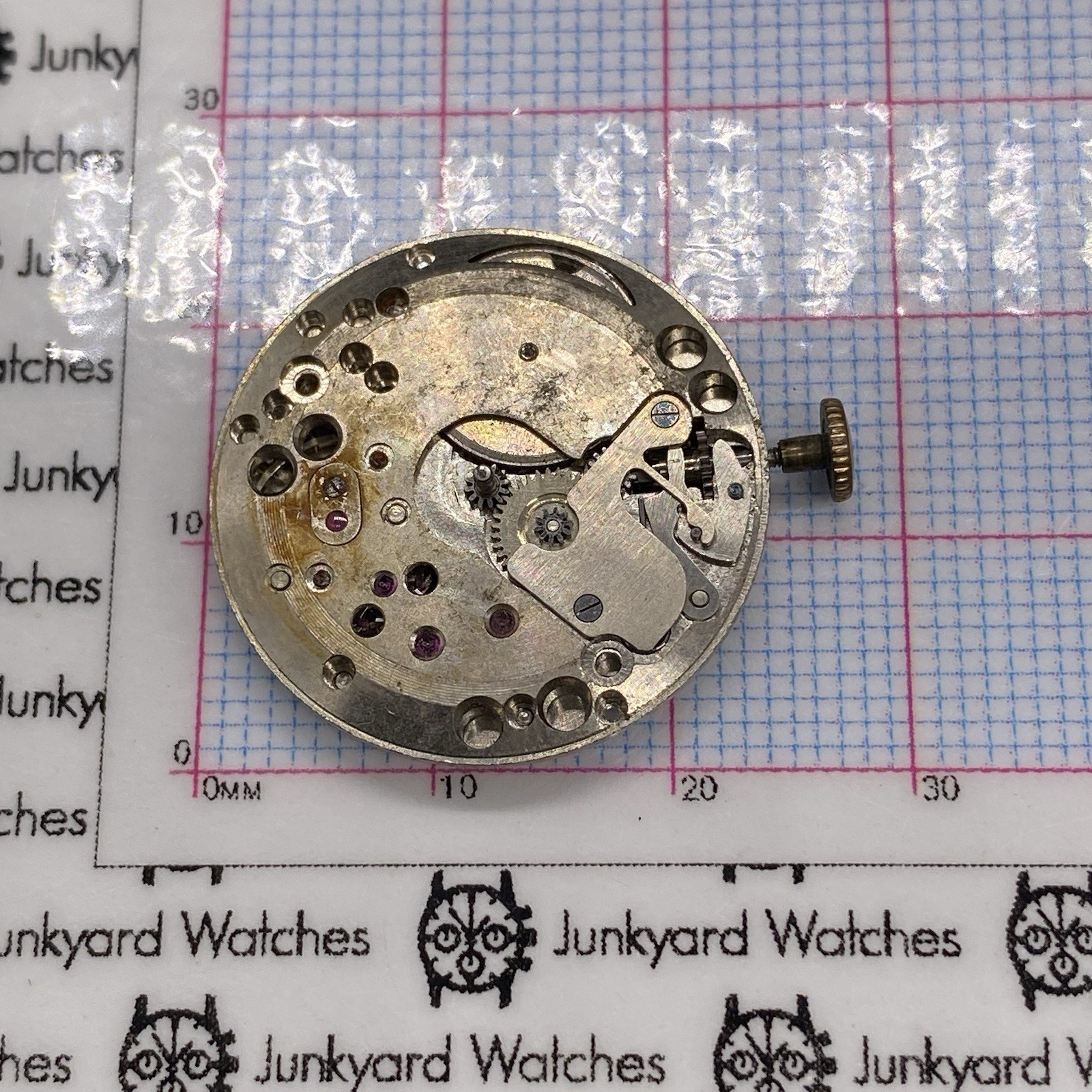 Vintage Wittnauer Watch Movement Repairs Parts Spare Revue 76 Swiss 17 Jewels
