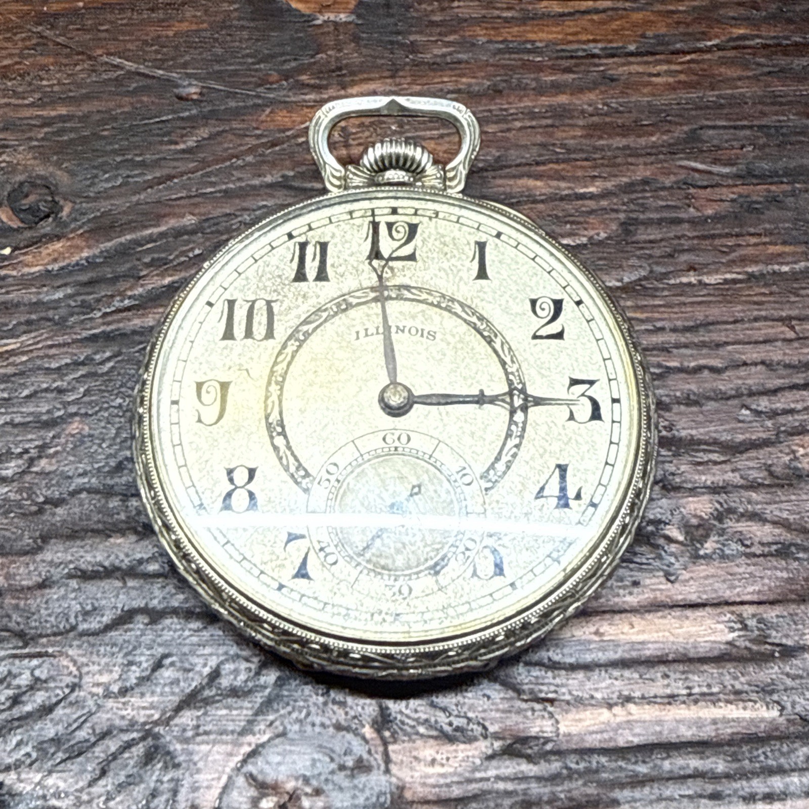 1925 Illinois Model 3 Grade Autocrat 17J 12s Pocket Watch Movement – Running