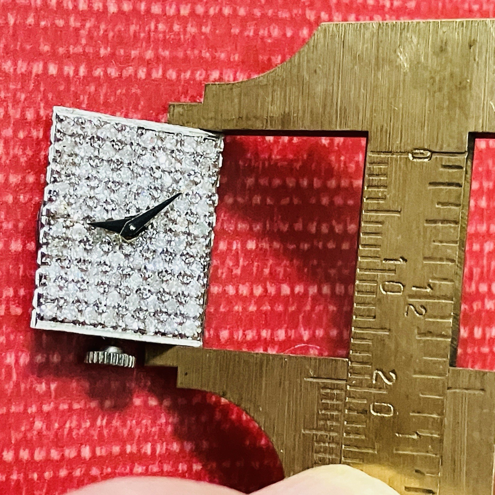 Solid 14k Gold ( Tested ) Ebel Diamond Dial Manual Wind Cal 2412 Movement Runs