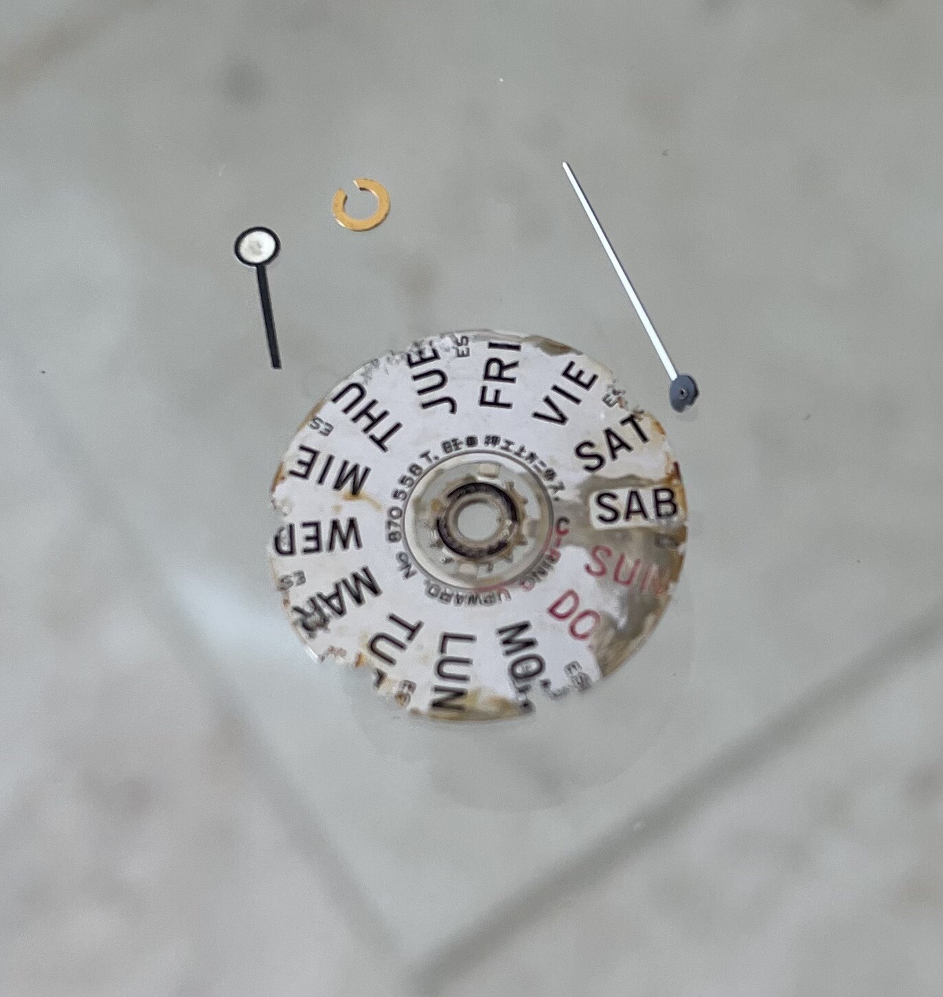 GENUINE DAY DISC French Arabic SEIKO 6306 6309-7040 /9 6309 -7290 /729A /B 754