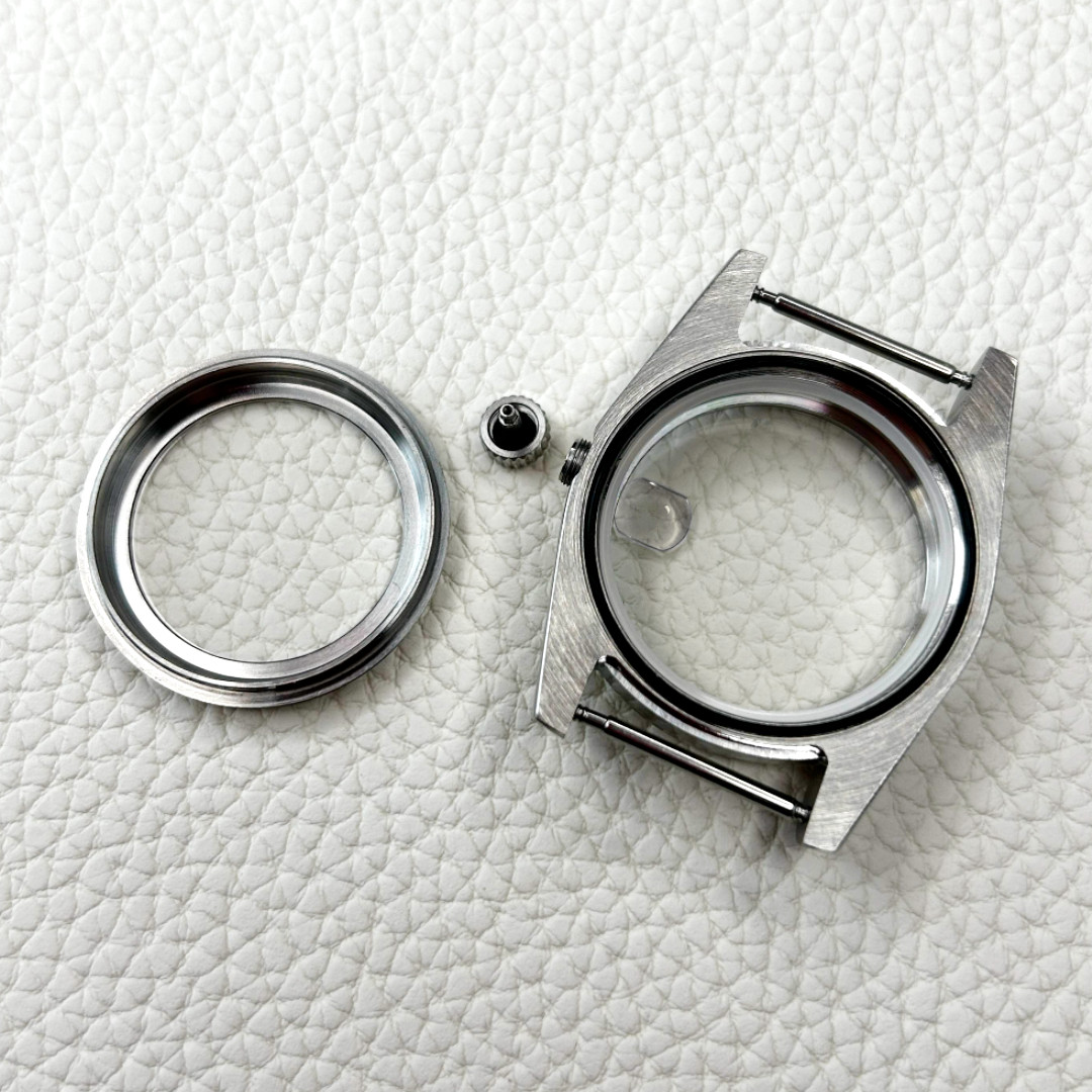 Polished Silver 36MM Sapphire Glass Back 10ATM Watch Mod Case Fit NH34 NH35 NH36