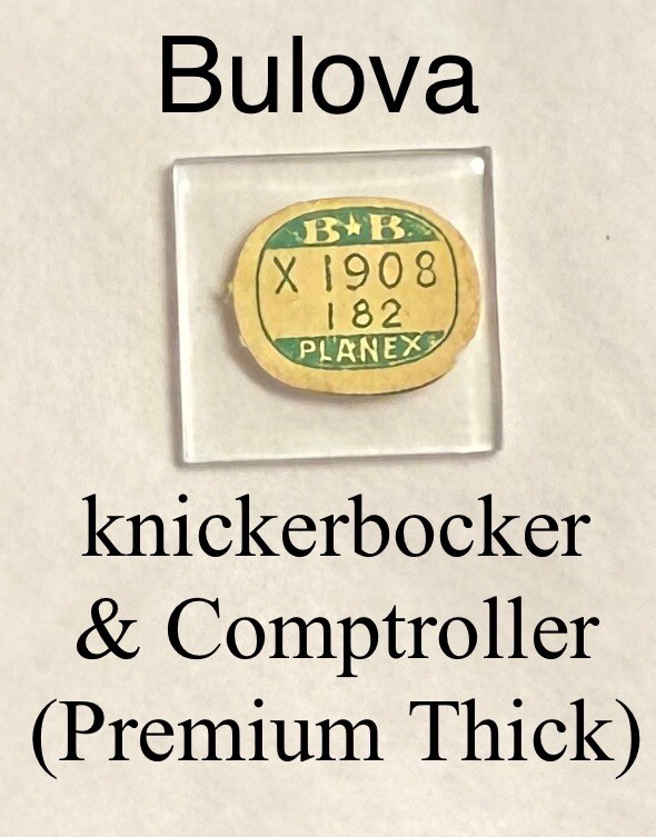 NOS Vintage 1940s Bulova knickerbocker & Comptroller Thick Glass Watch Crystal