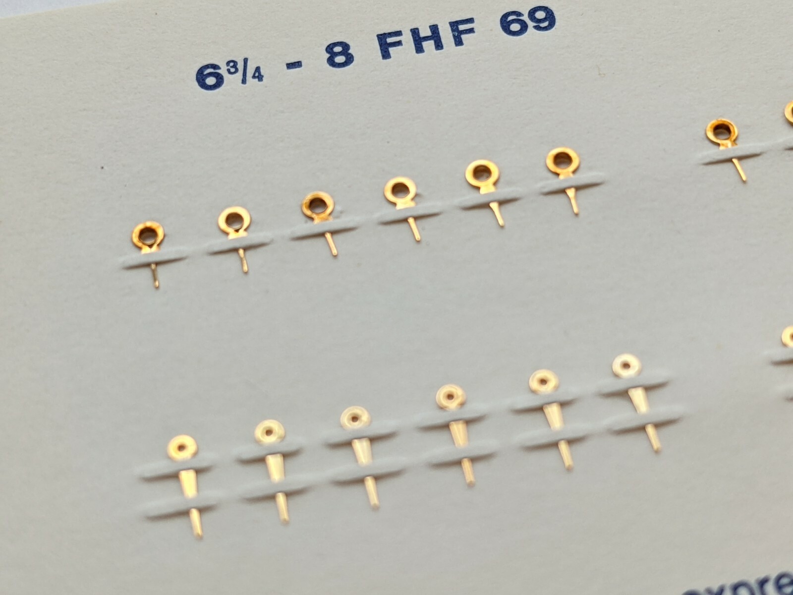 FHF 69 110 x 60 Gilt S/S or blue finish Watch Hands 12 pairs FREE POST