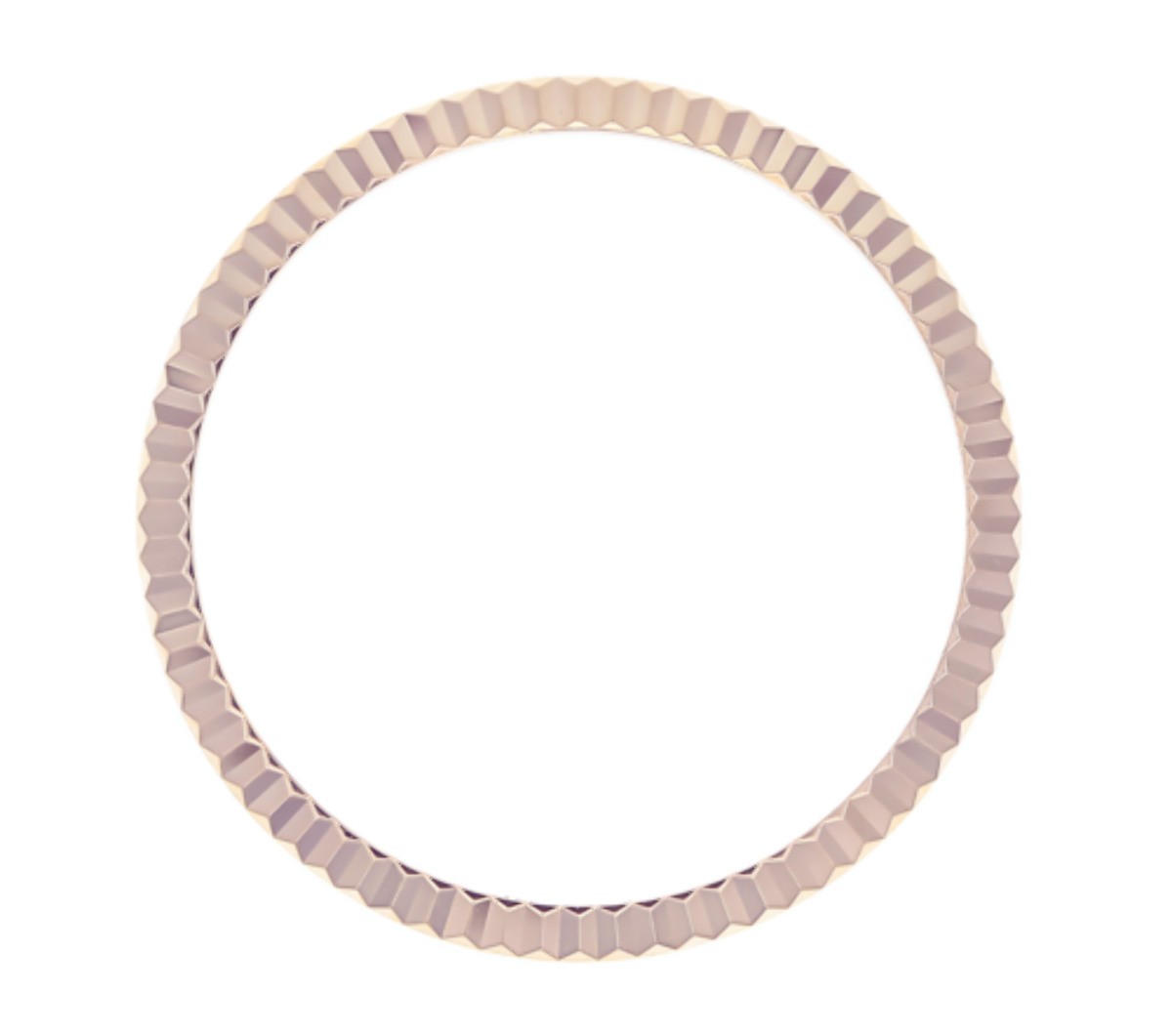 34mm 14K Rose Gold Fluted Bezel Replacement For Rolex Date Air-King