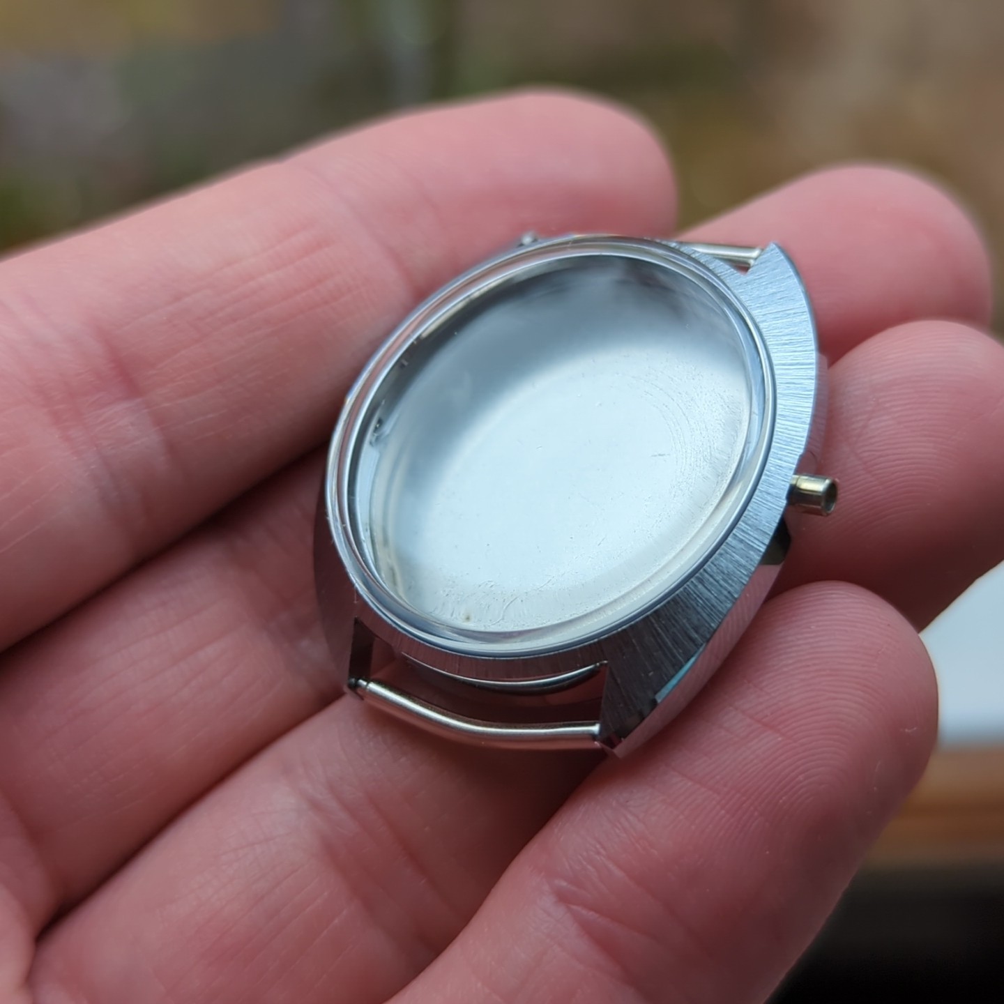 1960s Swiss NOS Waterproof Vtg Watch Case 35mm For Watchmaking (Ref:AL)