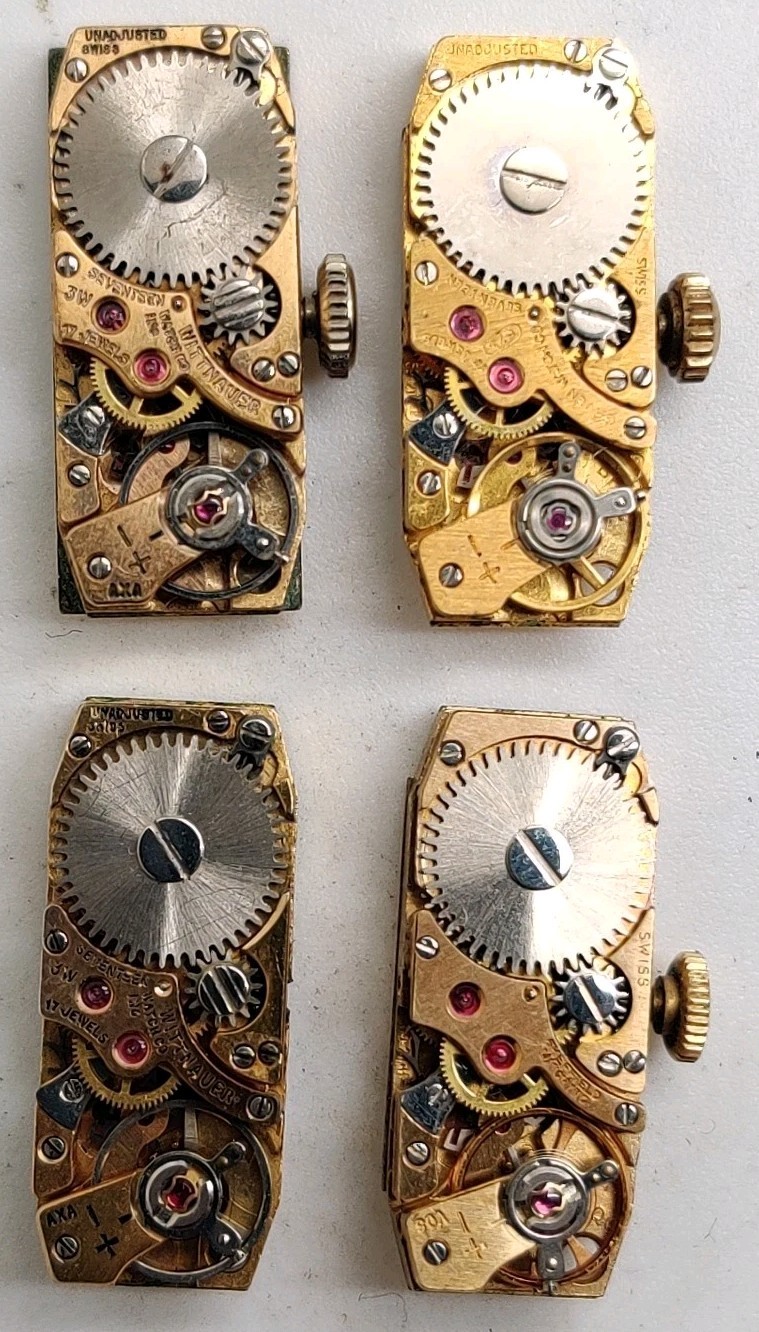 Lot Of 4 FHF Fontainemelon Cal. 59 movements Run For Repair
