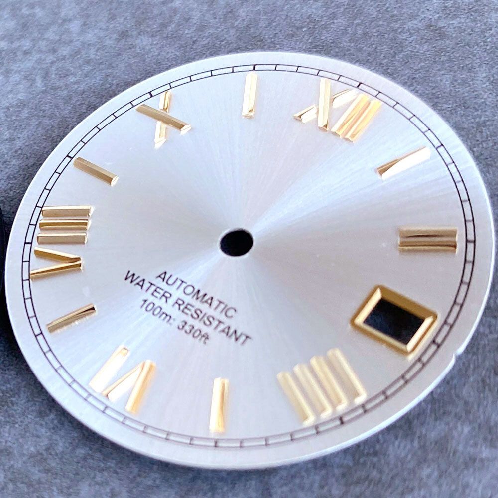 Mod New 29mm ice blue Roman Numeral indexes Watch Dial Face fit NH35 NH36 NH38