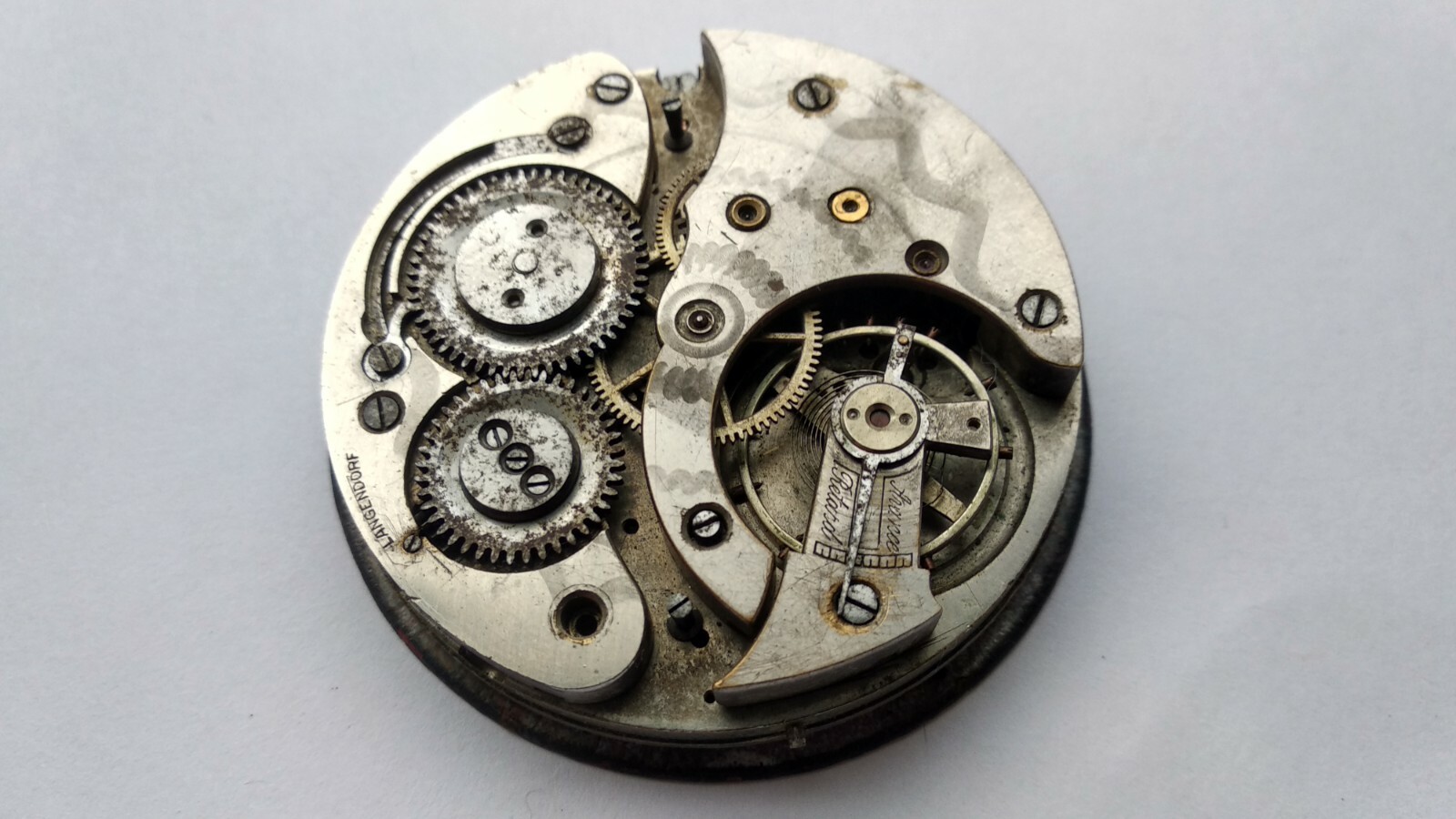 Antique watch LONVILLE Anti-Magnetic Railwayman Swiss Pocket Mechanism 1900’s