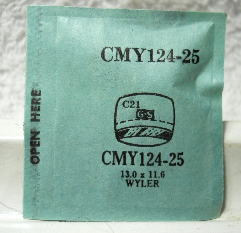 GS CMY124-25 Watch Crystal For Wyler – 13.0 x 11.6 mm Replacement / Repair Part