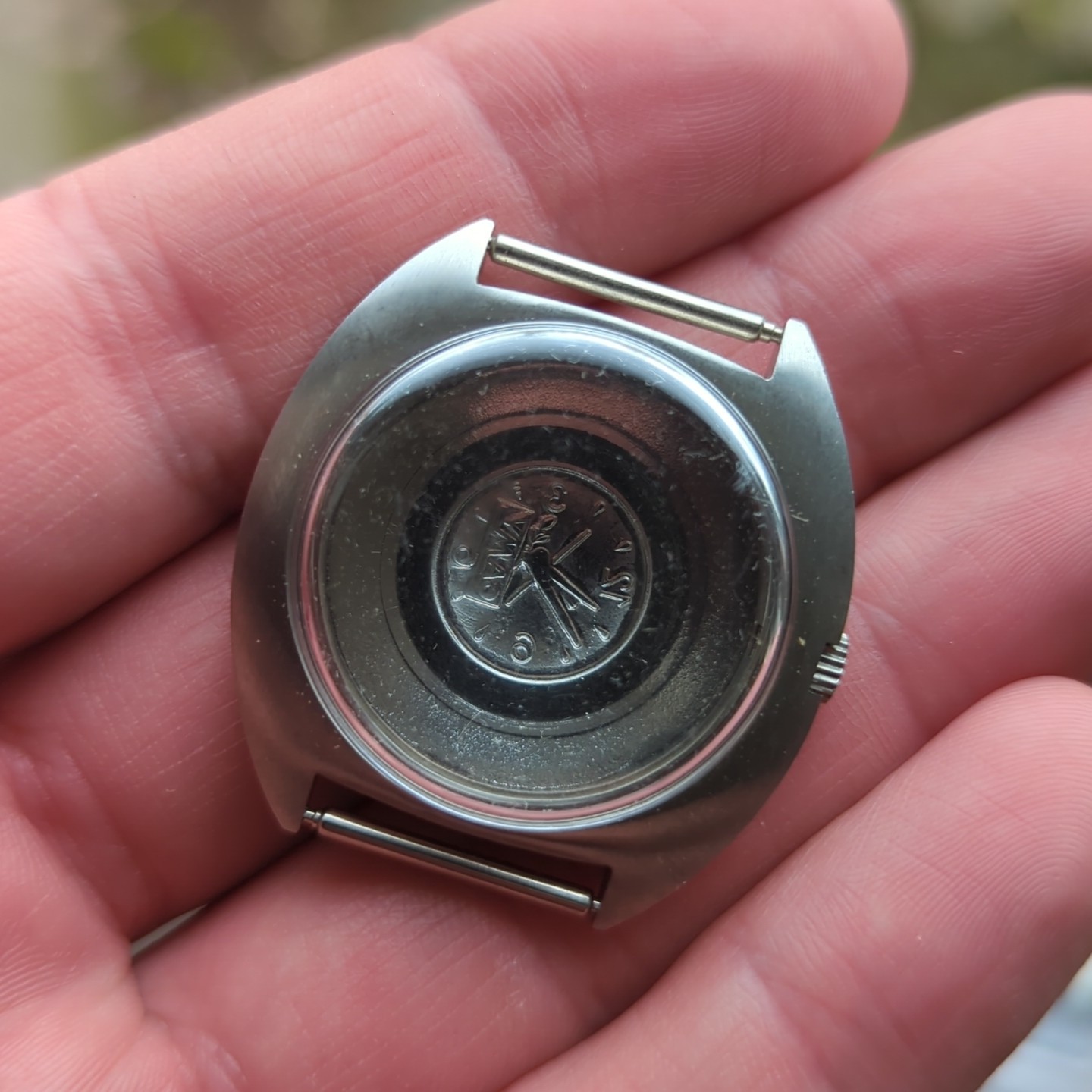Vintage Camy Steel Swiss NOS Watch Case 36mm for 28.5mm Movement (J50)