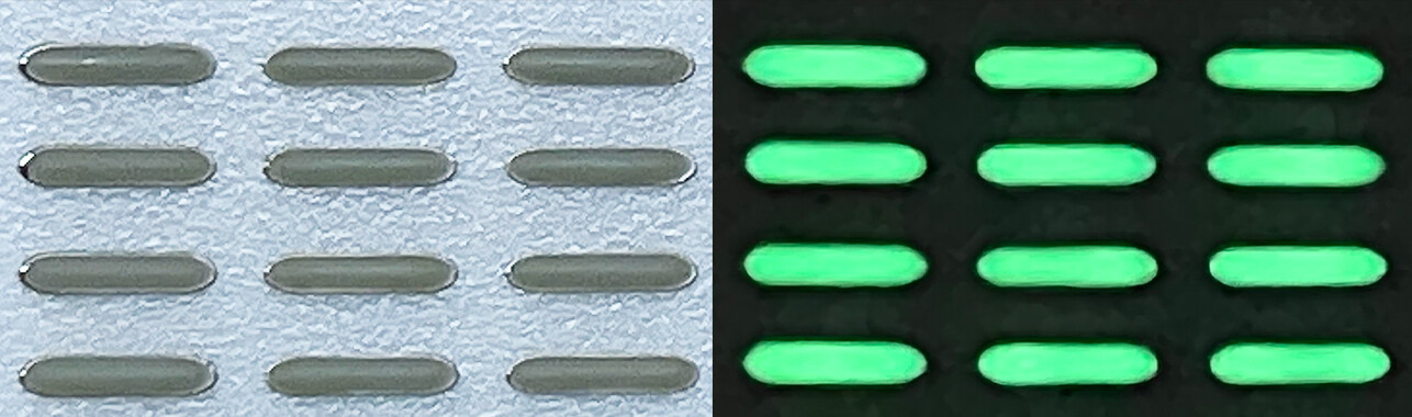 Watch Dial Hour Markers 12 pieces Green Blue LUMINOUS Numerals Indexes bars Indi